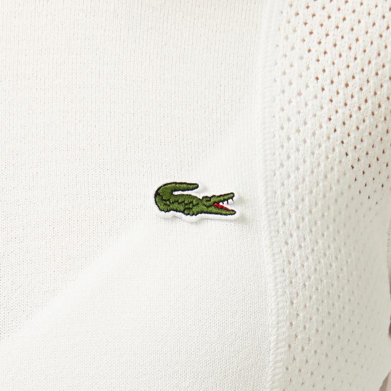 Kadın Regular Fit Bisiklet Yaka Beyaz Triko