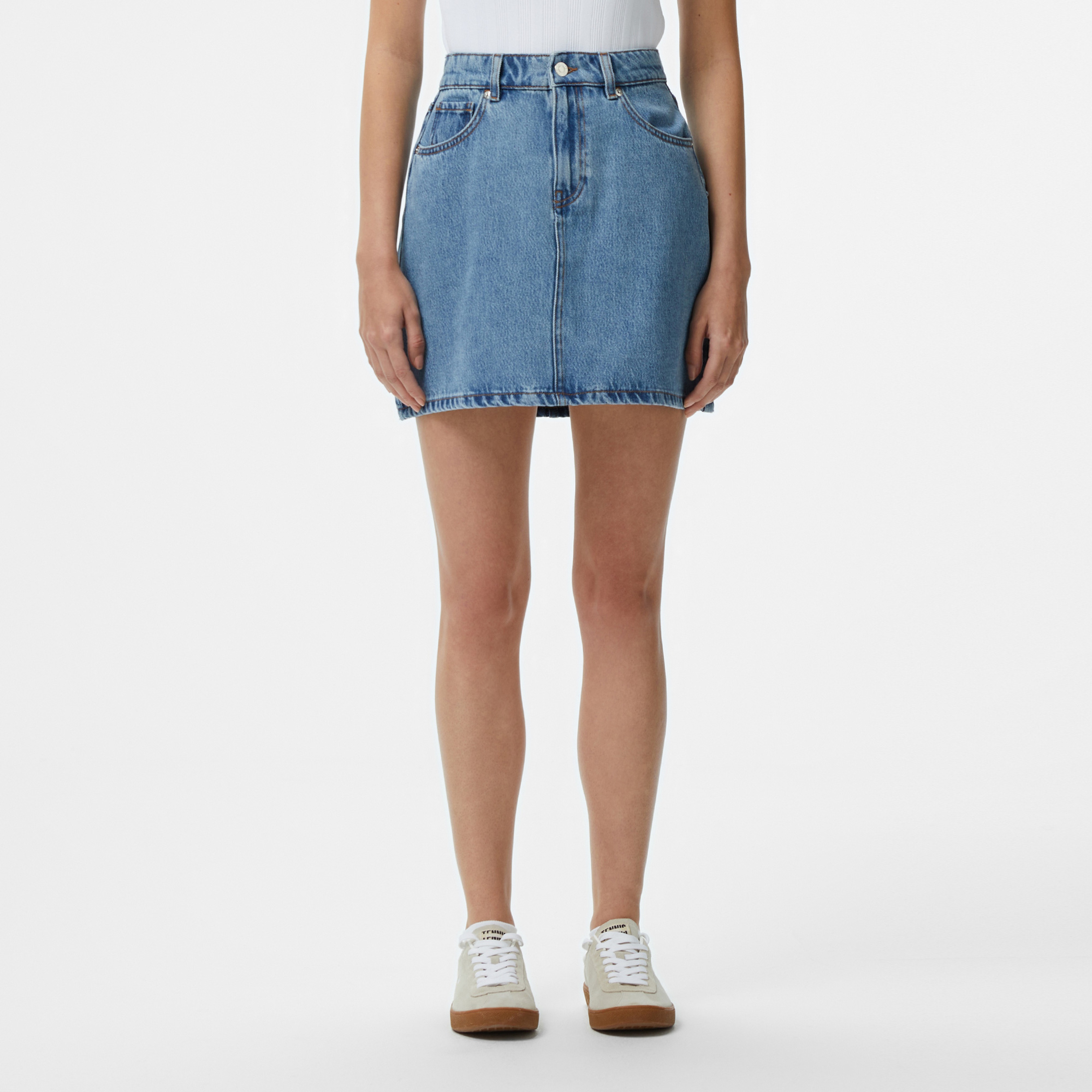 Kadın Regular Fit Mavi Etek