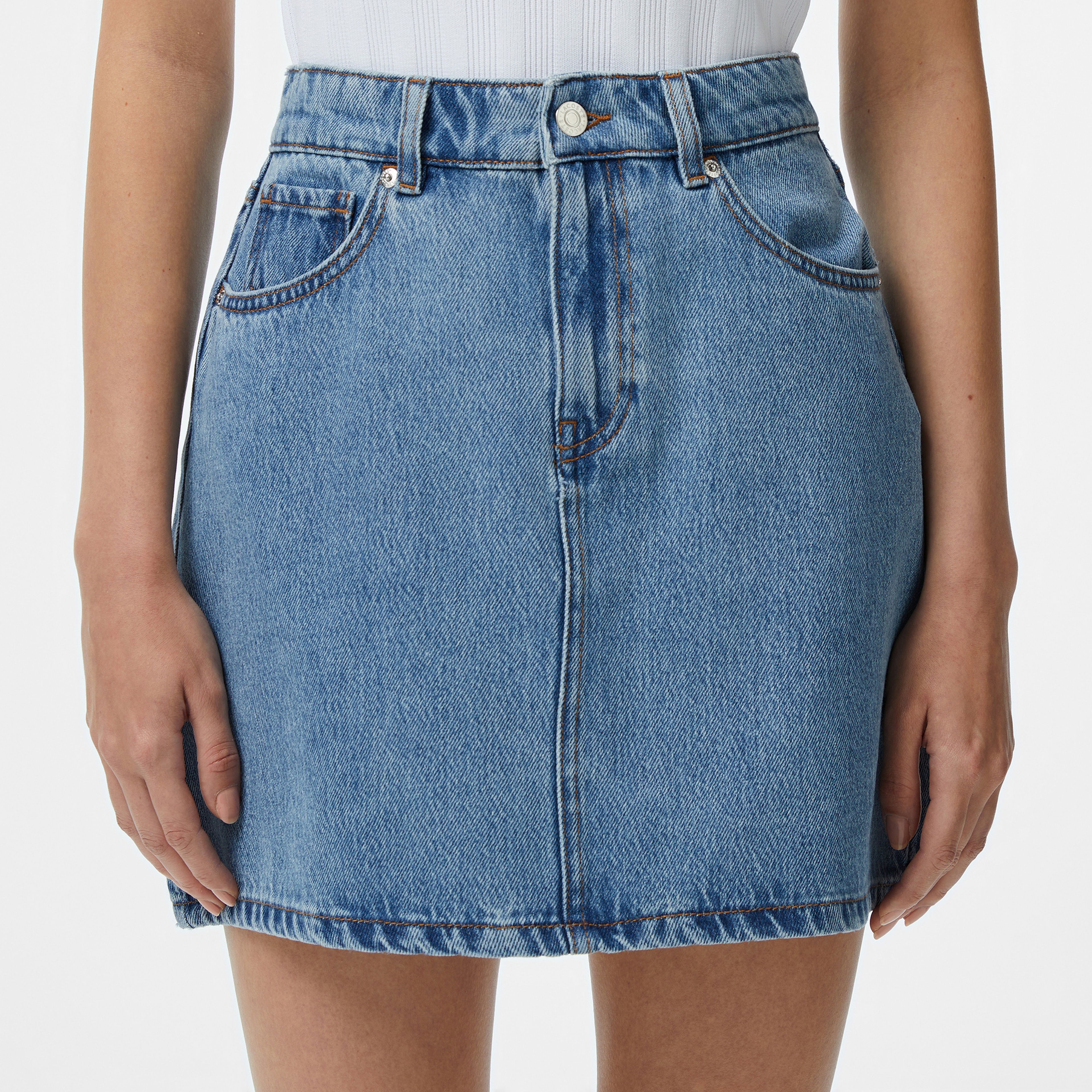 Kadın Regular Fit Mavi Etek