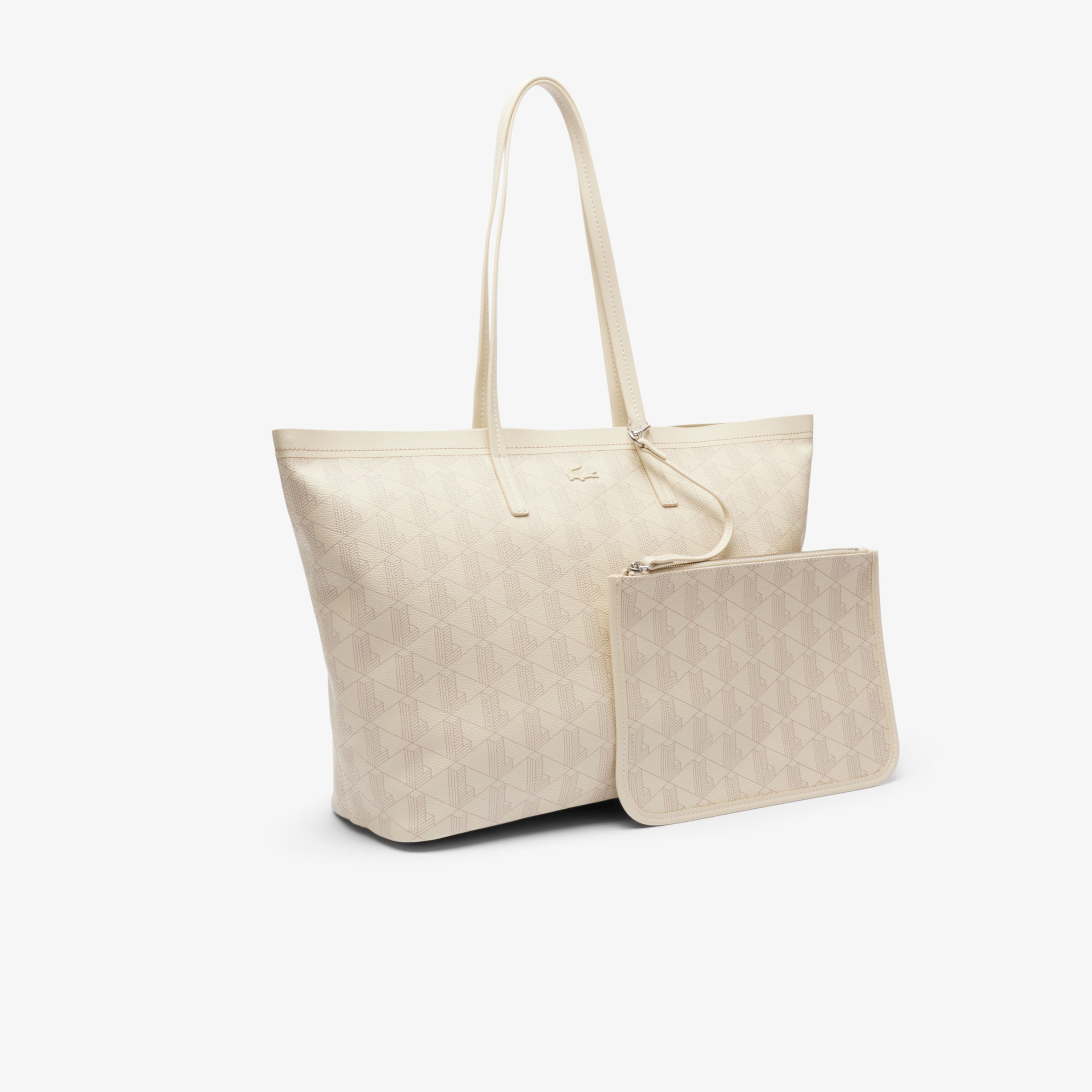 Zely Kadın Monogram Bej Omuz Çantası