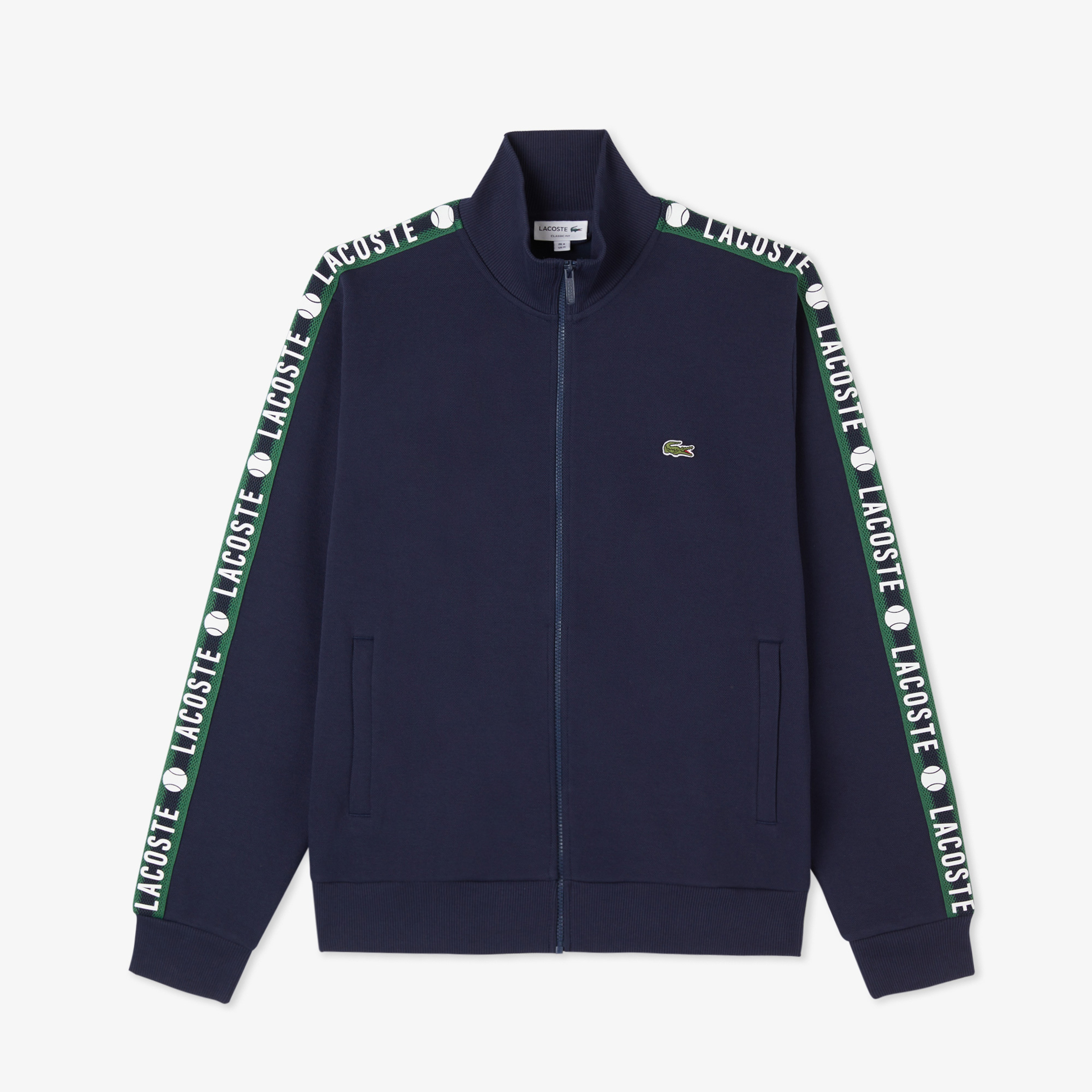 Erkek Fermuarlı Baskılı Lacivert Sweatshirt