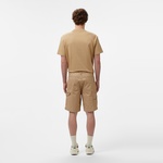 Erkek Loose Fit Monogram Bej Bermuda Şort