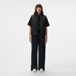 Kadın Regular Fit Dik Yaka Kapitone Siyah Yelek