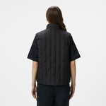 Kadın Regular Fit Dik Yaka Kapitone Siyah Yelek