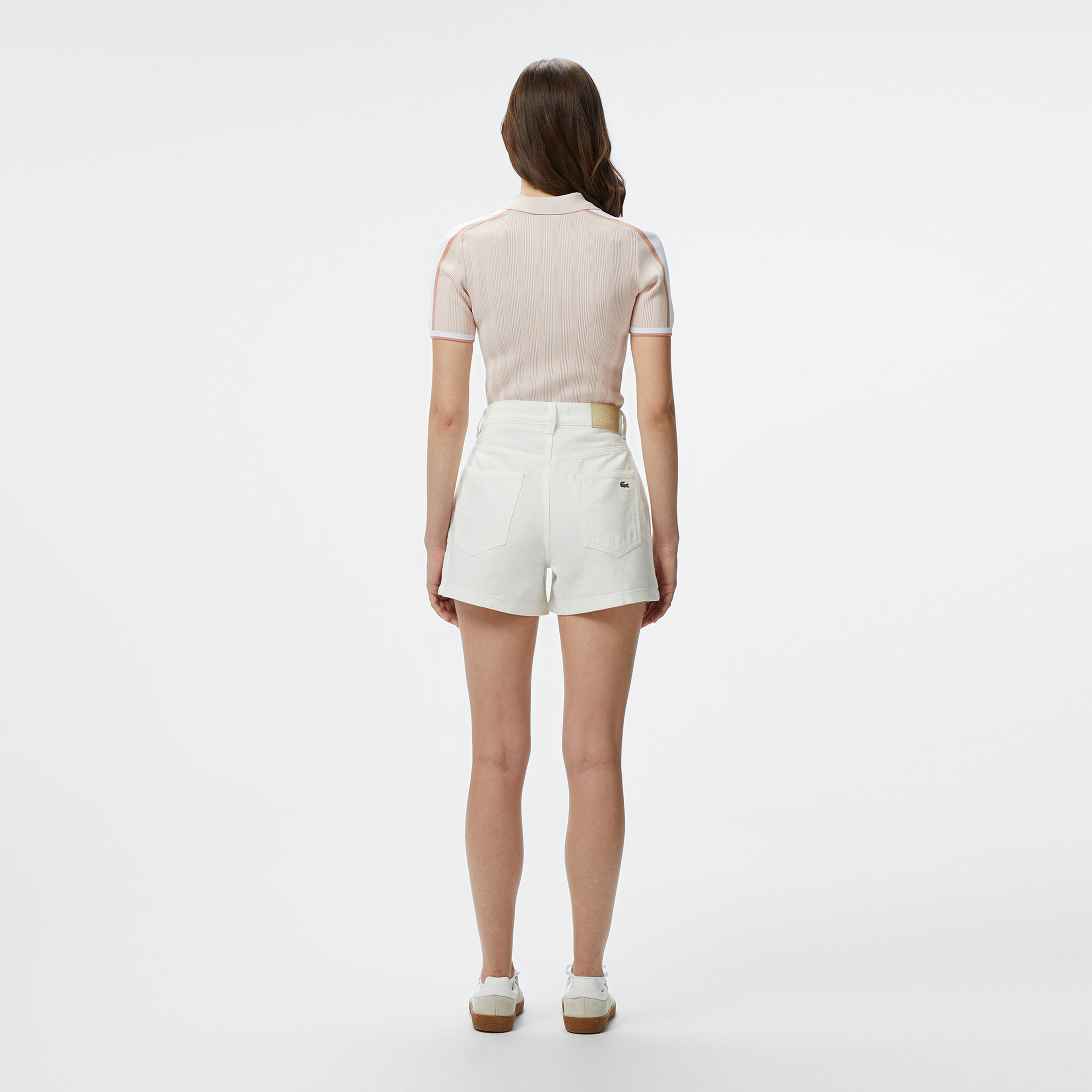 Kadın Regular Fit Denim Beyaz Şort