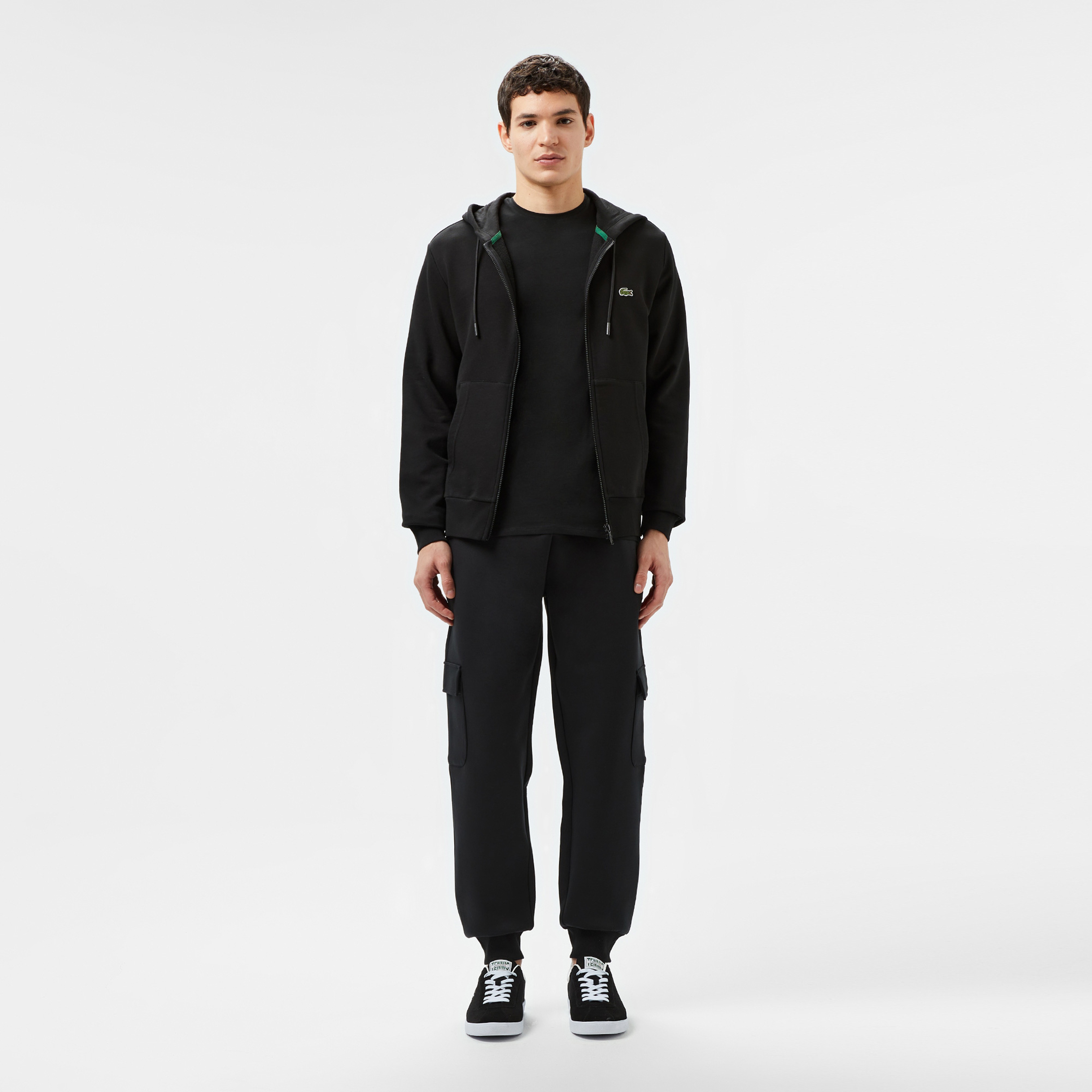 Erkek Classic Fit Kapüşonlu Siyah Sweatshirt