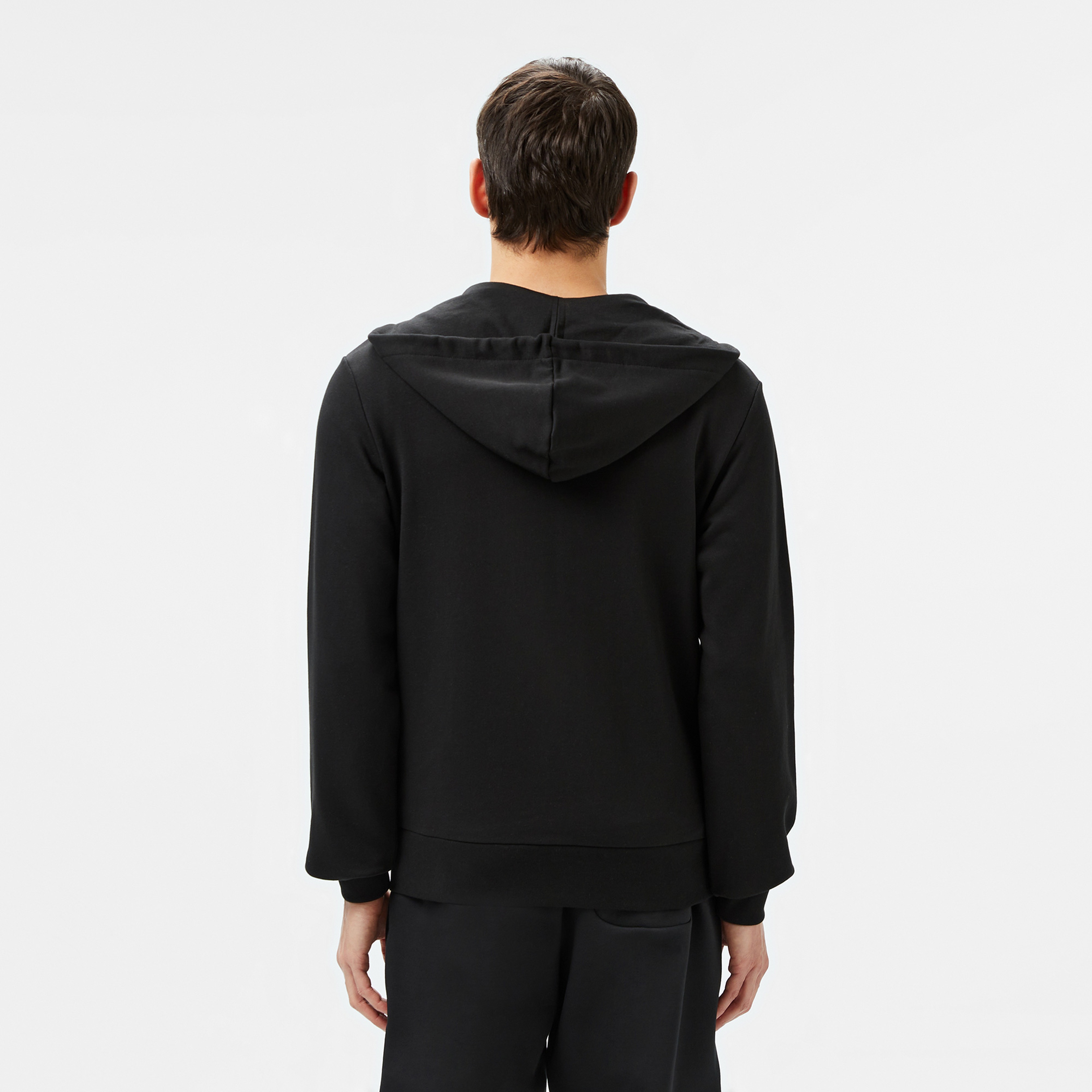 Erkek Classic Fit Kapüşonlu Siyah Sweatshirt