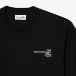 Lacoste Print Motif Erkek Siyah T-Shirt