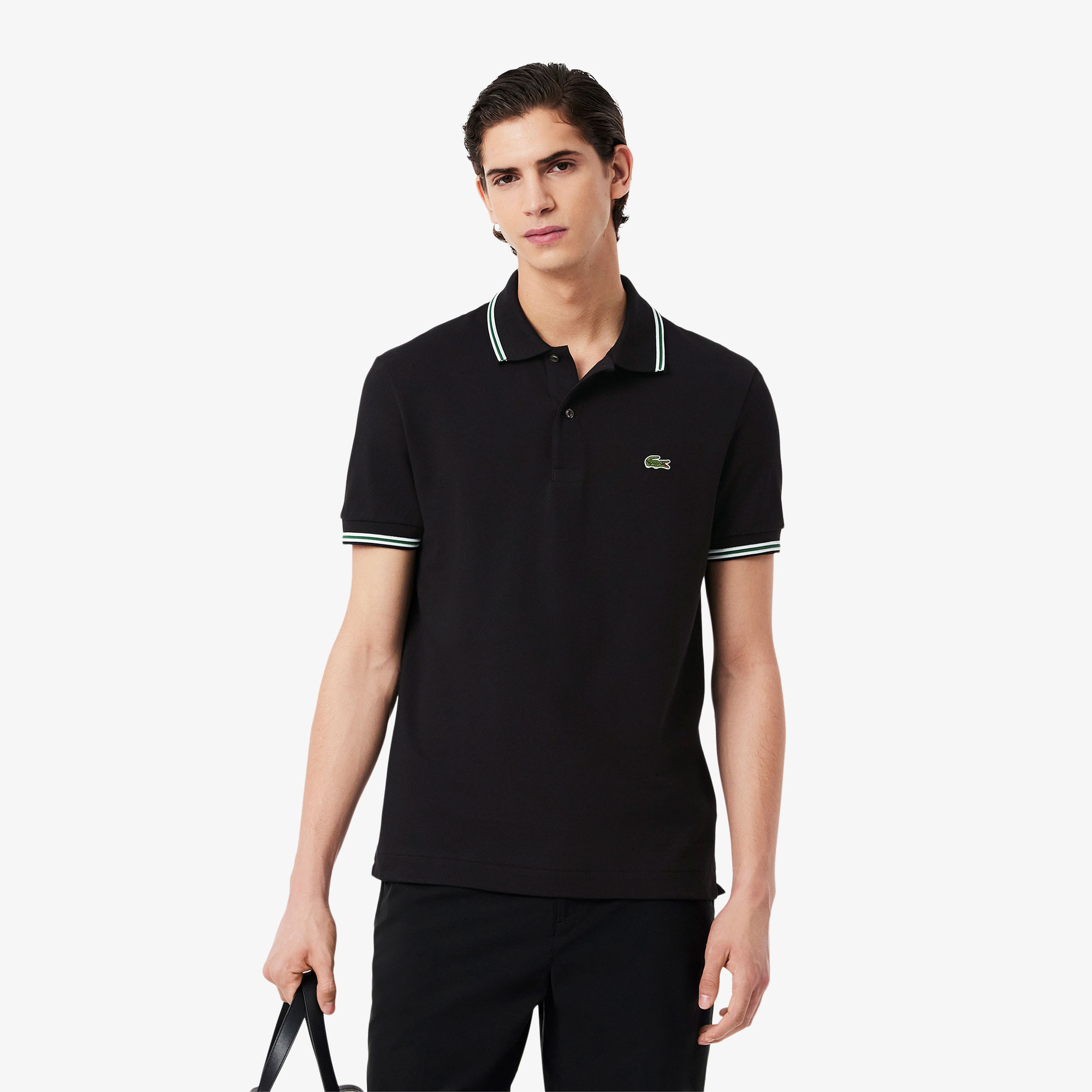 L.12.12 Erkek Regular Fit Siyah Polo
