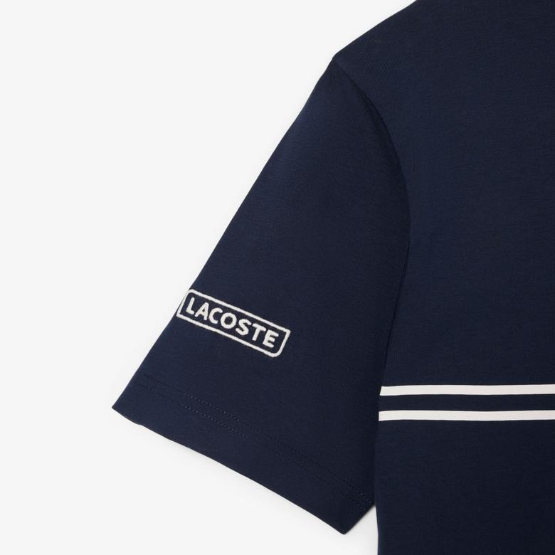 Erkek Classic Fit Bisiklet Yaka Lacivert T-Shirt