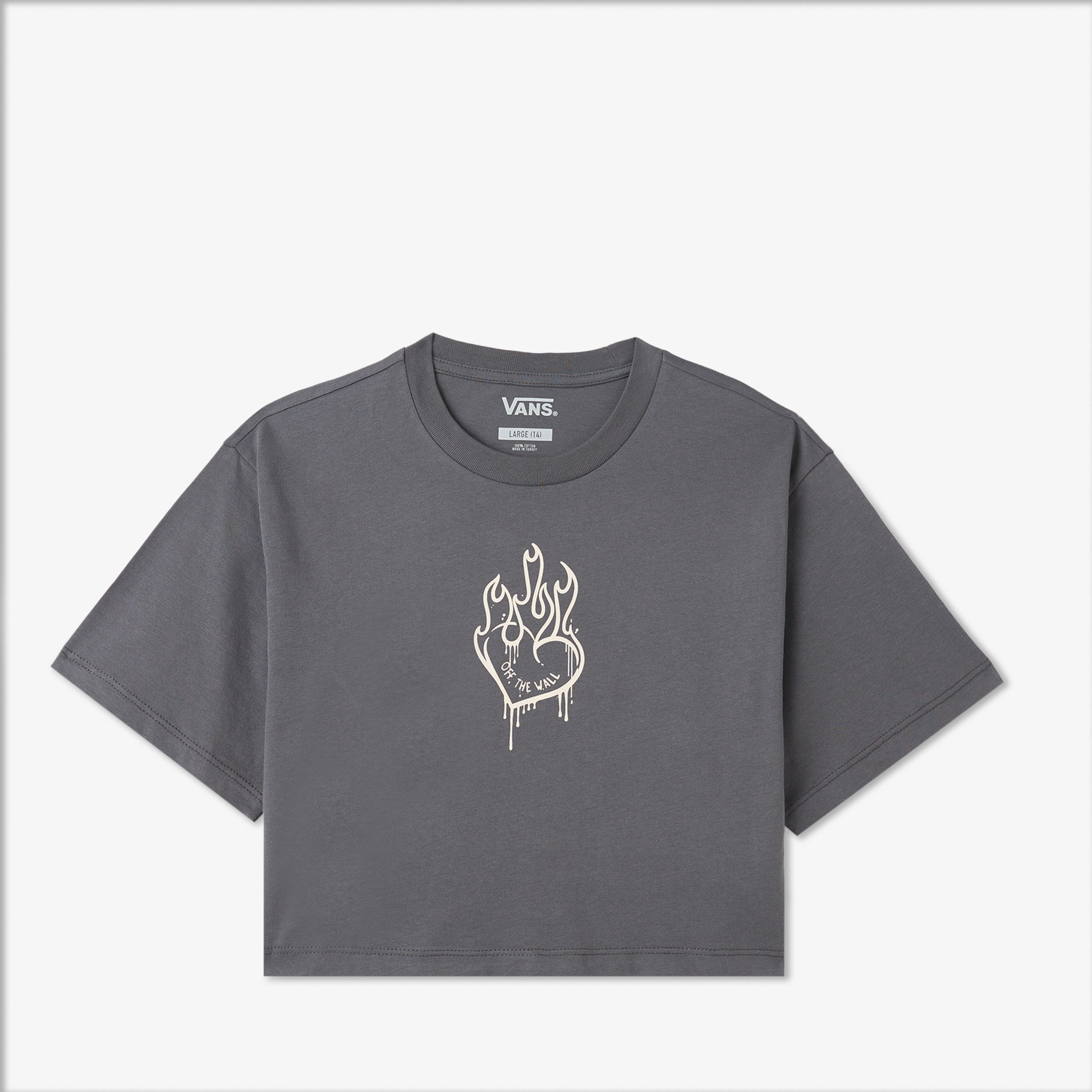 Vans Fire in Your Heart Ss Çocuk Gri T-Shirt