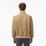 Erkek Regular Fit Dik Yaka Bej Yağmurluk