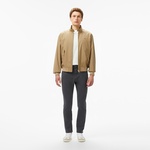 Erkek Regular Fit Dik Yaka Bej Yağmurluk
