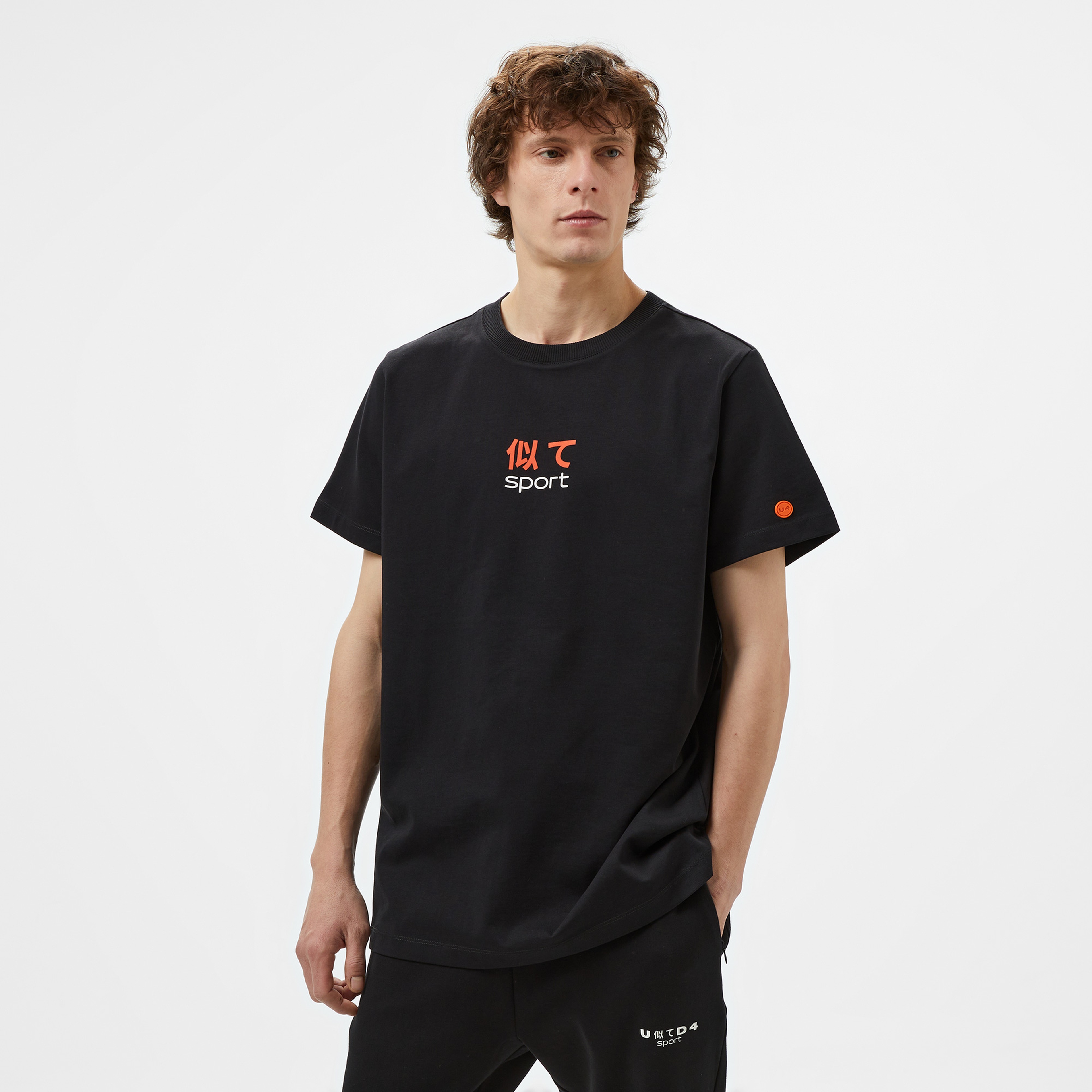 UNITED4 Sport Erkek Siyah T-Shirt