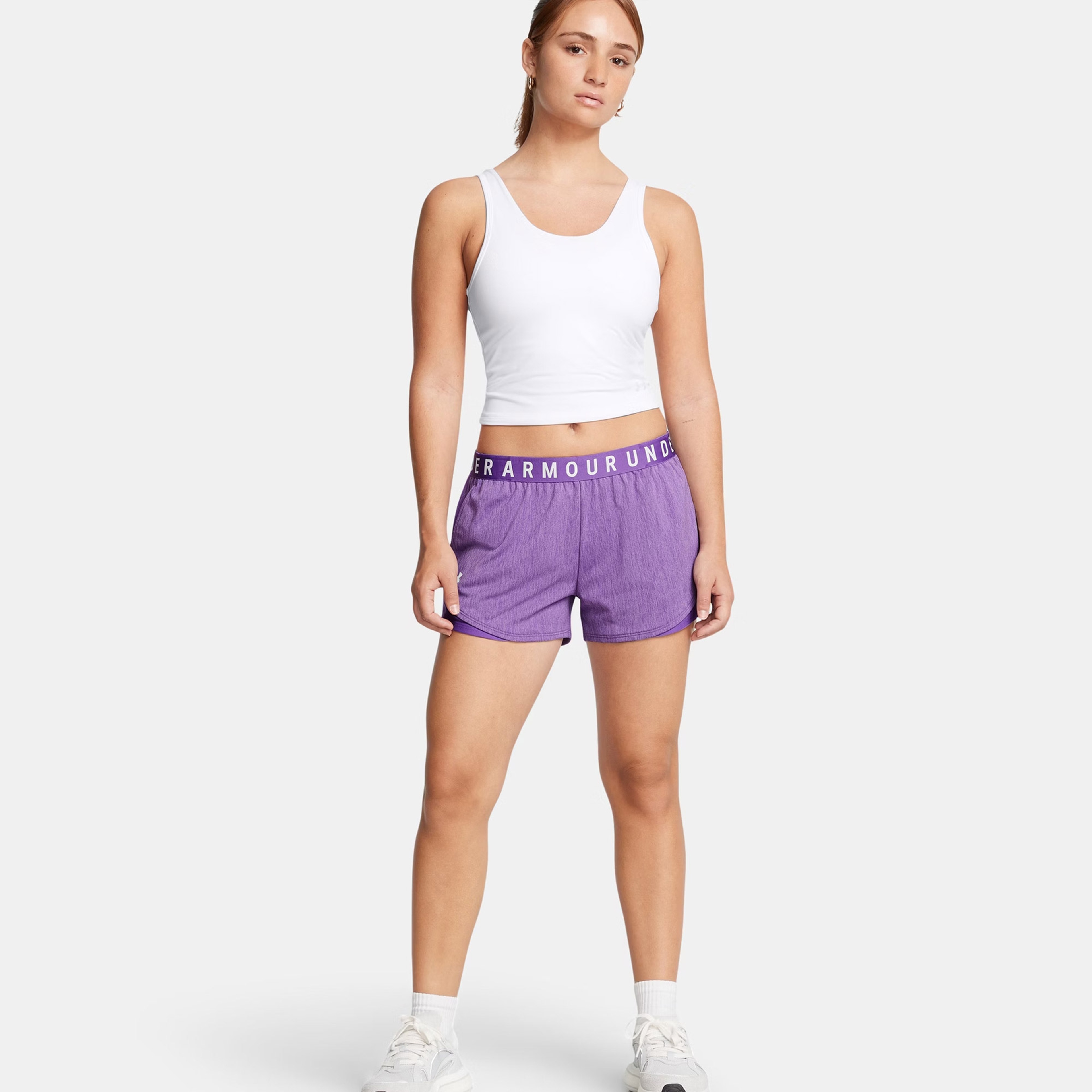 Under Armour Play Twist 3.0 Kadın Mor Antrenman Şortu