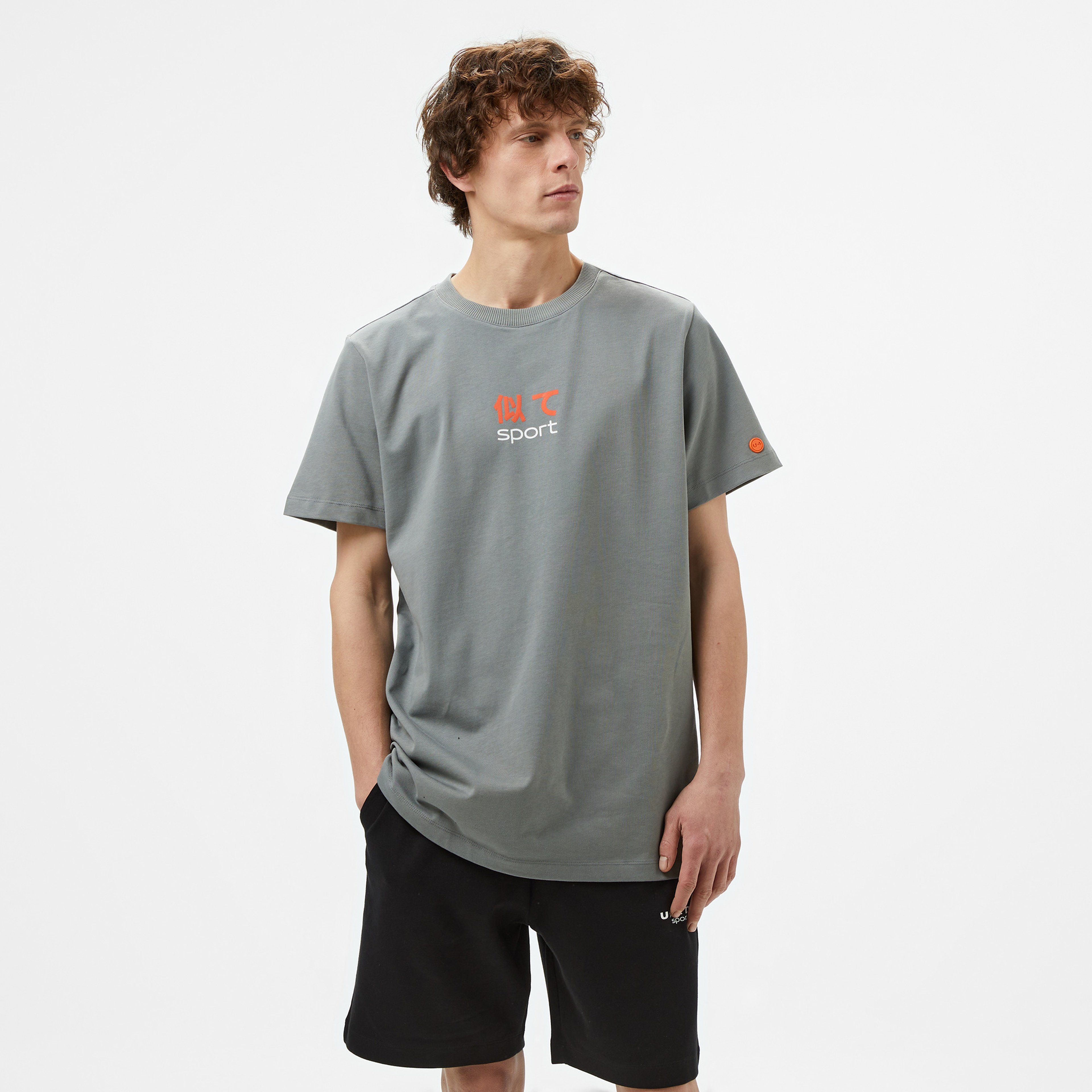 UNITED4 Sport Erkek Gri T-Shirt