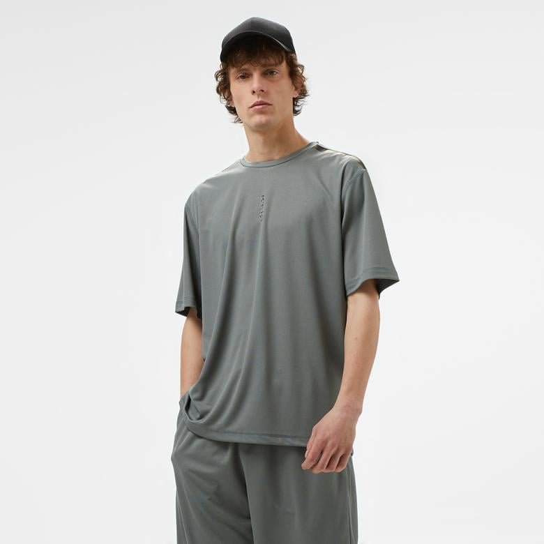 UNITED4 Erkek Gri Antrenman T-Shirt