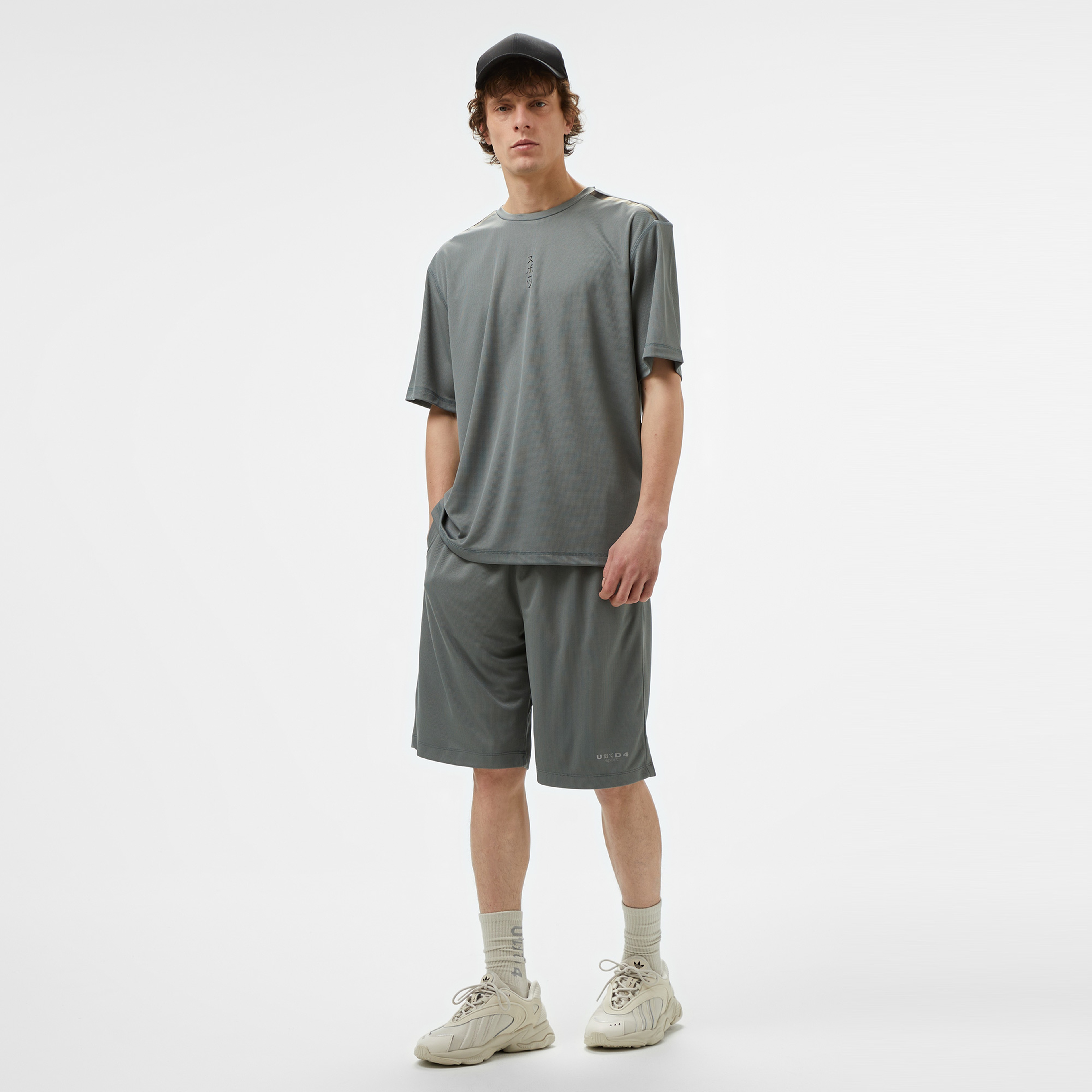 UNITED4 Erkek Gri Antrenman T-Shirt