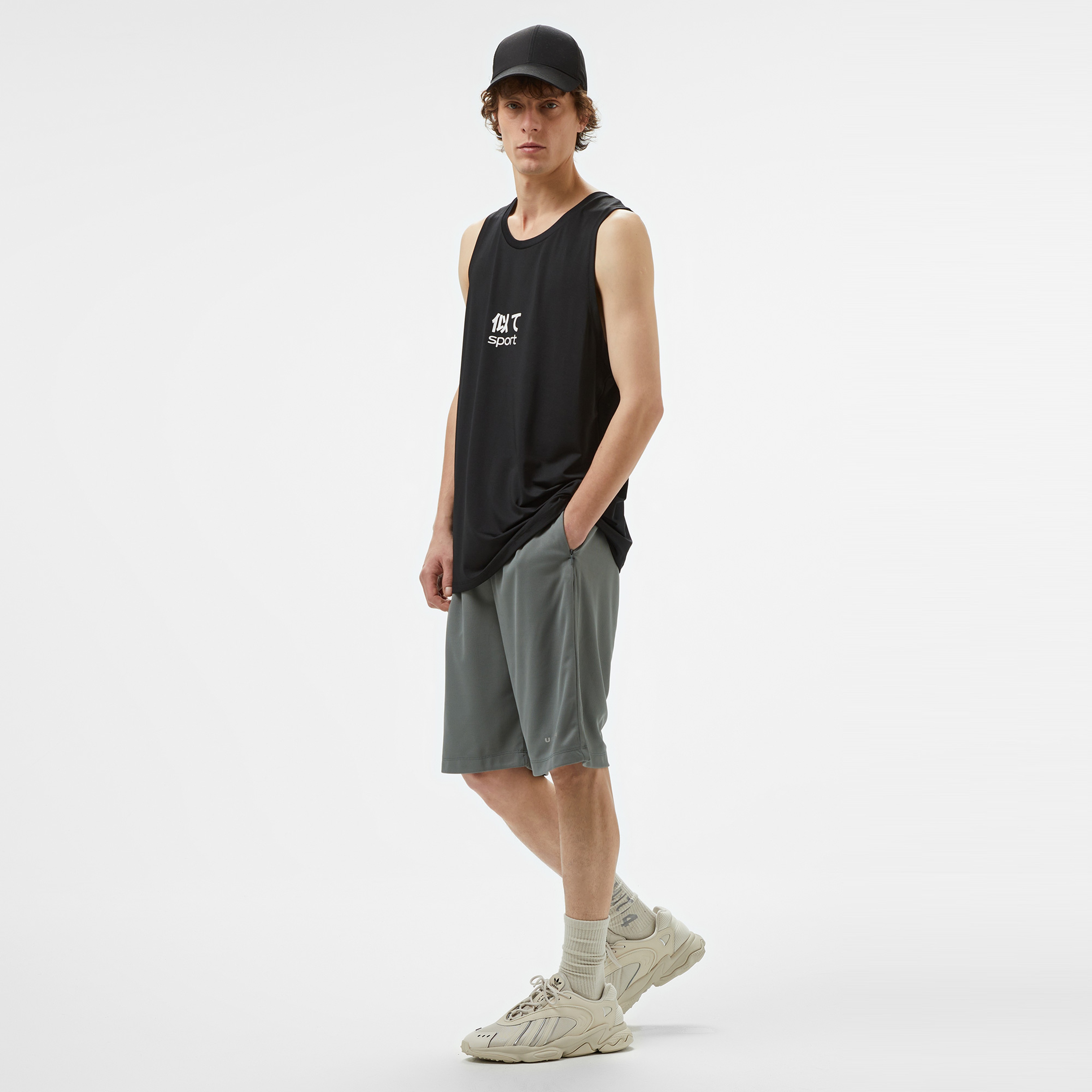 UNITED4 Erkek Gri Antrenman Şortu