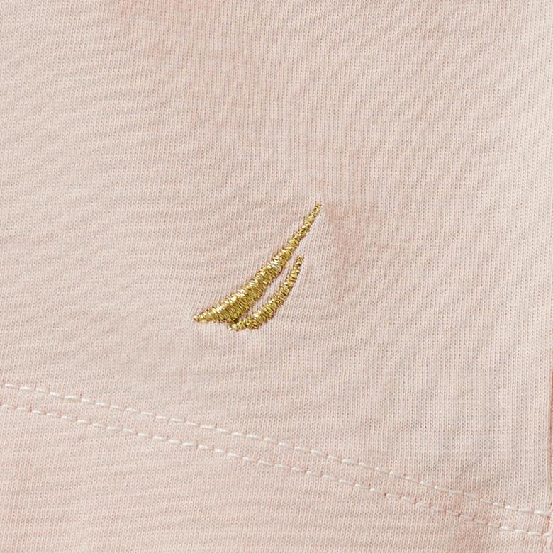 Nautica Kadın Pembe Regular Fit Renk Bloklu T-Shirt