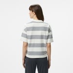 Nautica Kadın Gri Regular Fit Çizgili Polo Yaka T-Shirt