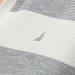 Nautica Kadın Gri Regular Fit Çizgili Polo Yaka T-Shirt