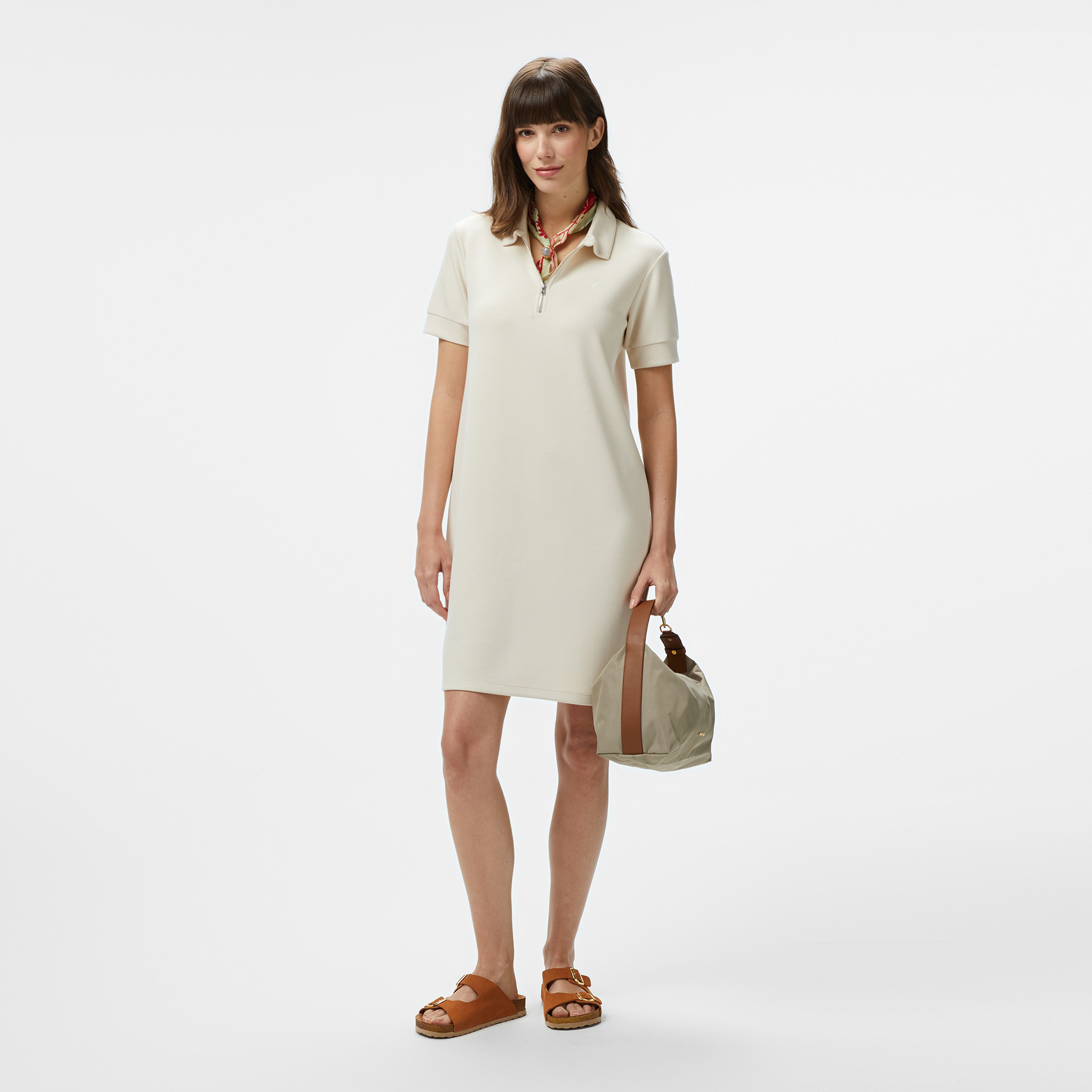 Nautica Kadın Krem Regular Fit Elbise