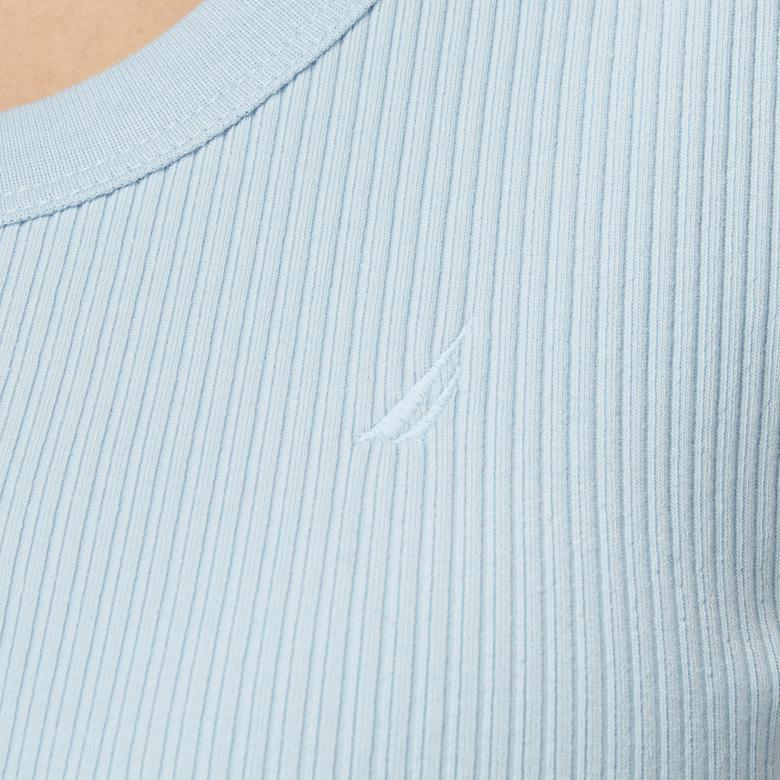 Nautica Kadın Mavi Slim Fit Kolsuz T-Shirt