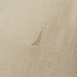 Nautica Erkek Bej Classic Fit Keten Gömlek