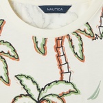 Nautica Erkek Çocuk Krem Regular Fit Baskılı T-Shirt
