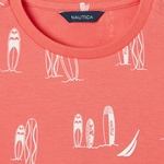 Nautica Erkek Çocuk Kırmızı Regular Fit Baskılı T-Shirt