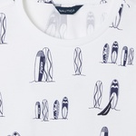 Nautica Erkek Çocuk Beyaz Regular Fit Baskılı T-Shirt