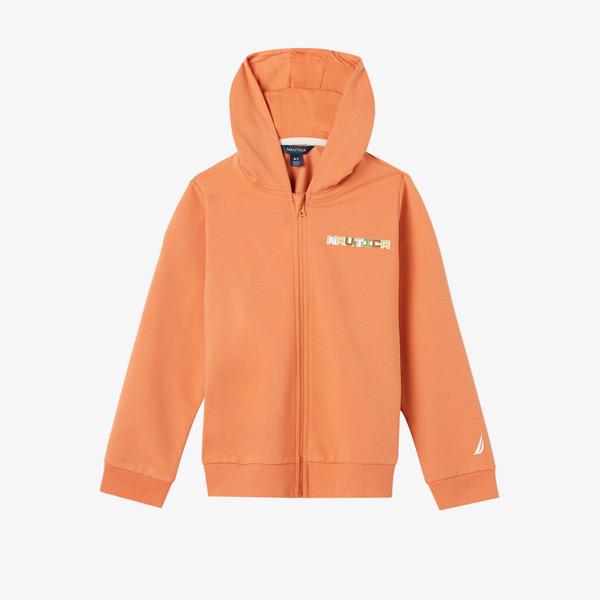 Nautica Erkek Çocuk Turuncu Regular Fit Kapüşonlu Sweatshirt