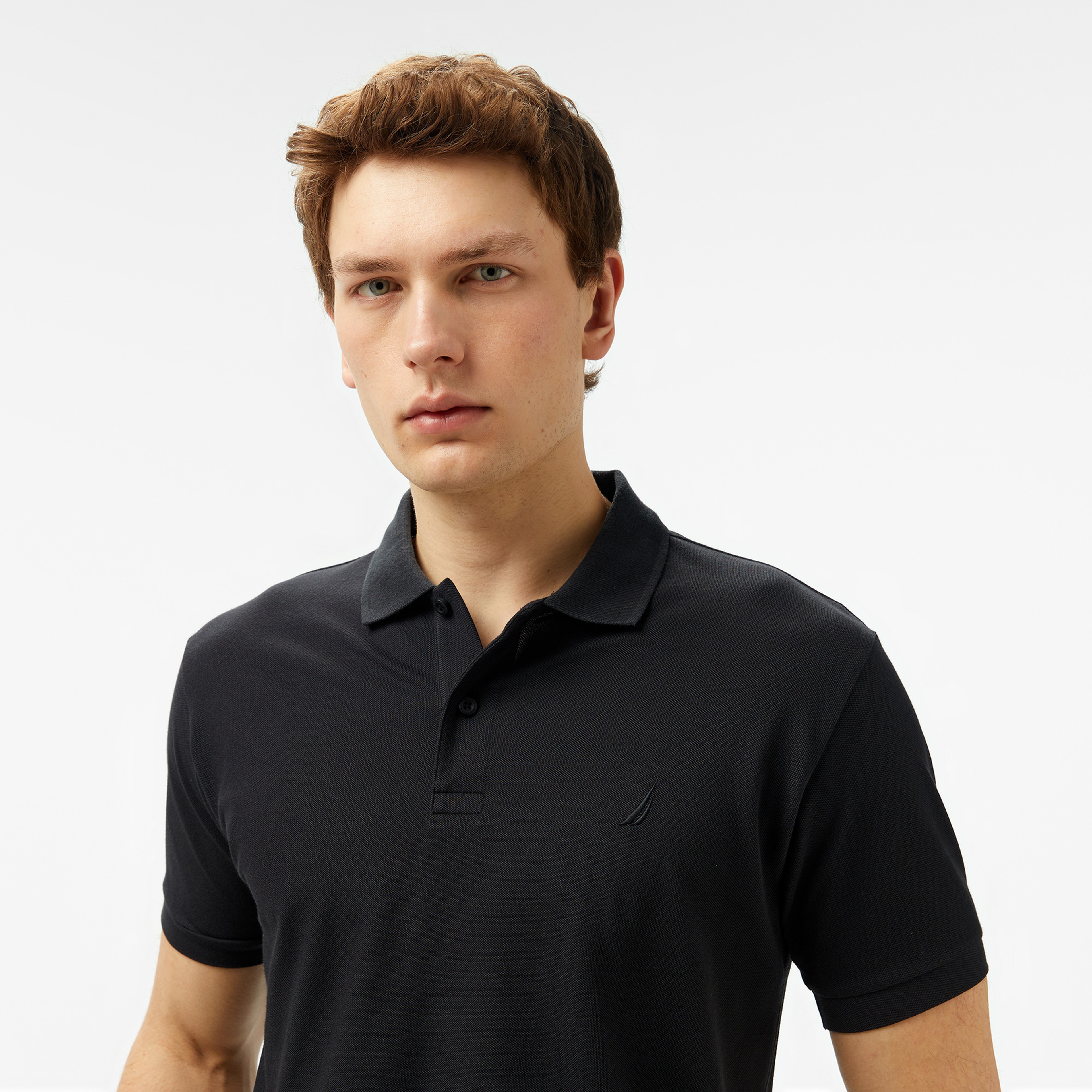 Nautica Erkek Siyah Classic Fit Polo Yaka T-Shirt