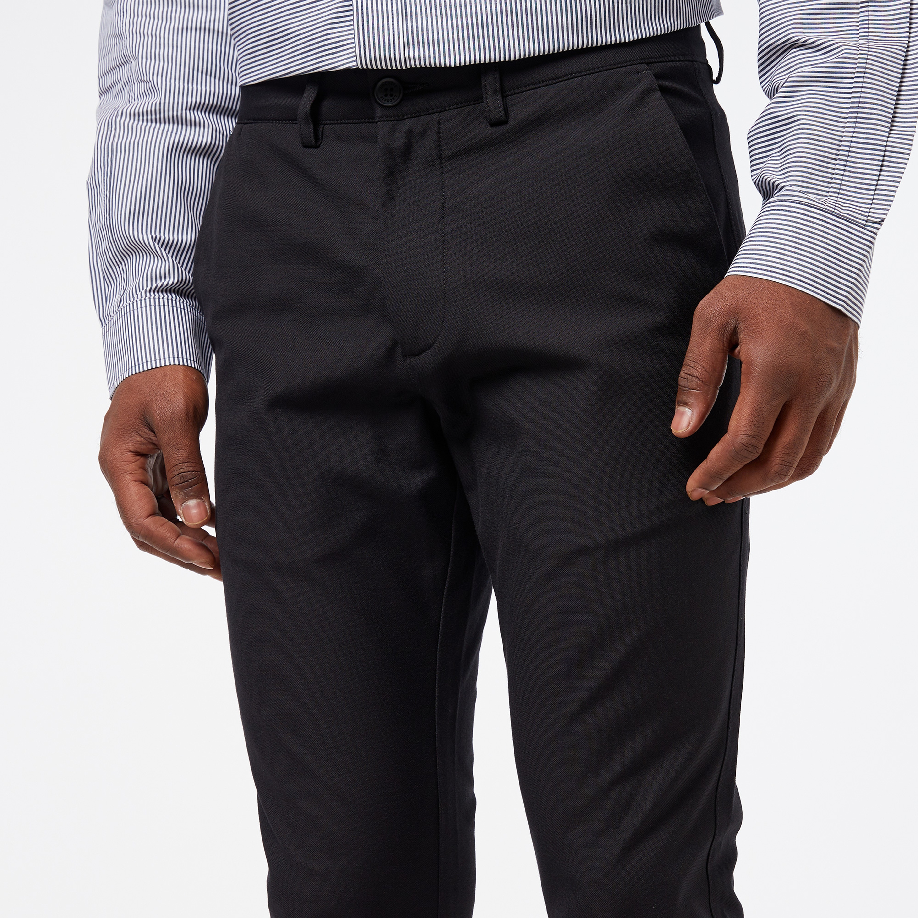 Erkek Slim Fit Siyah Pantolon