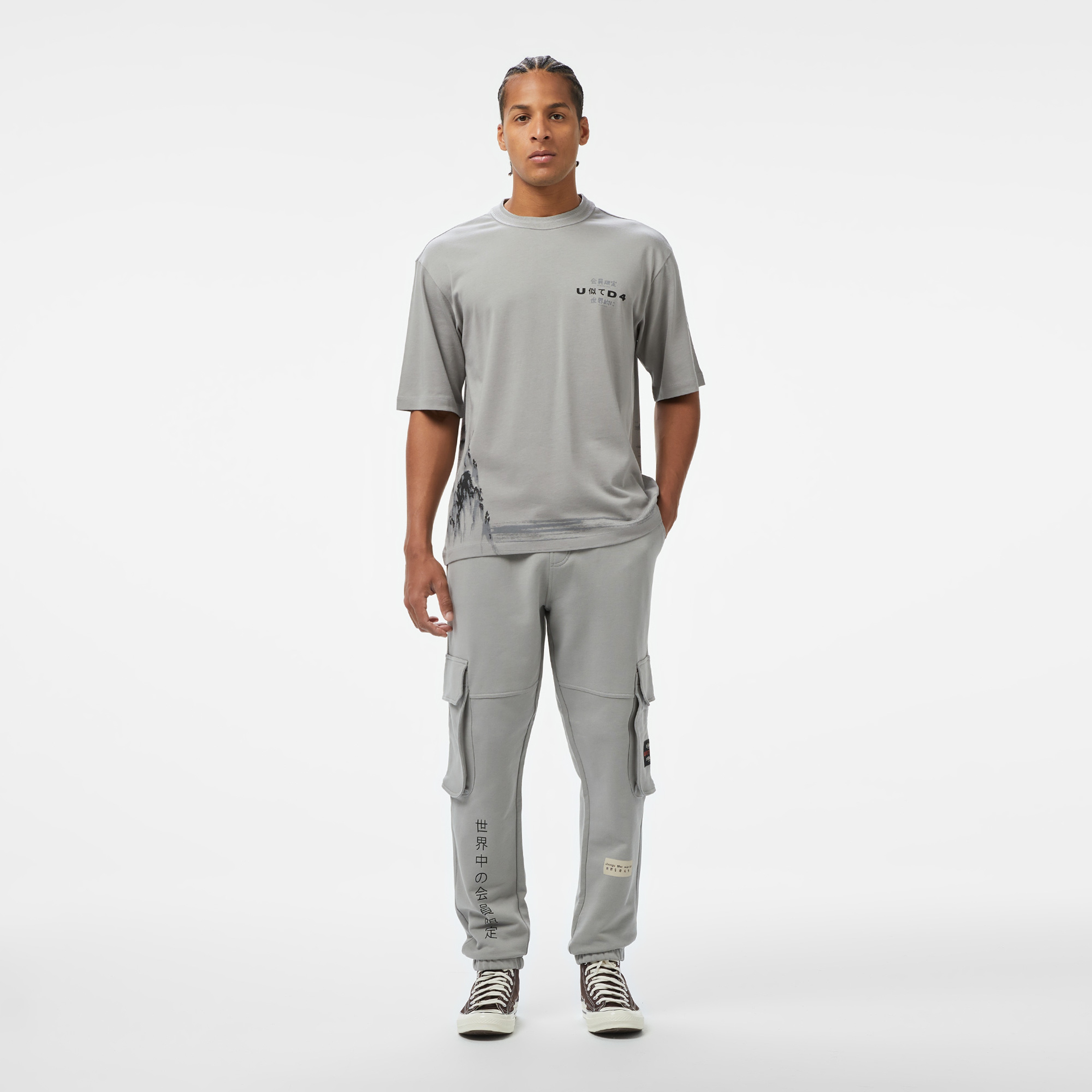 UNITED4 Erkek Gri Pantolon