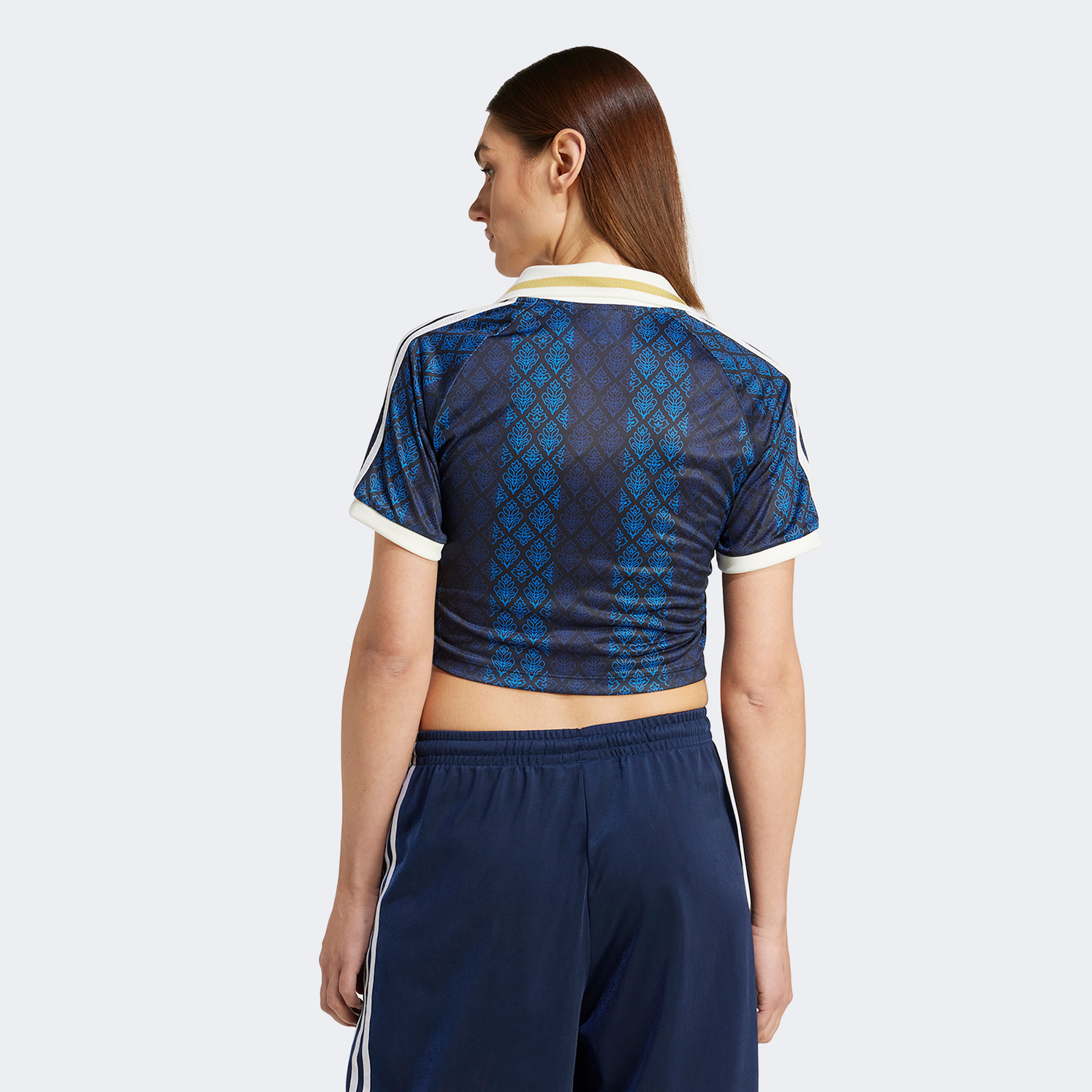 adidas Retro Sport Cricket Inspired Kadın Lacivert Crop Forma