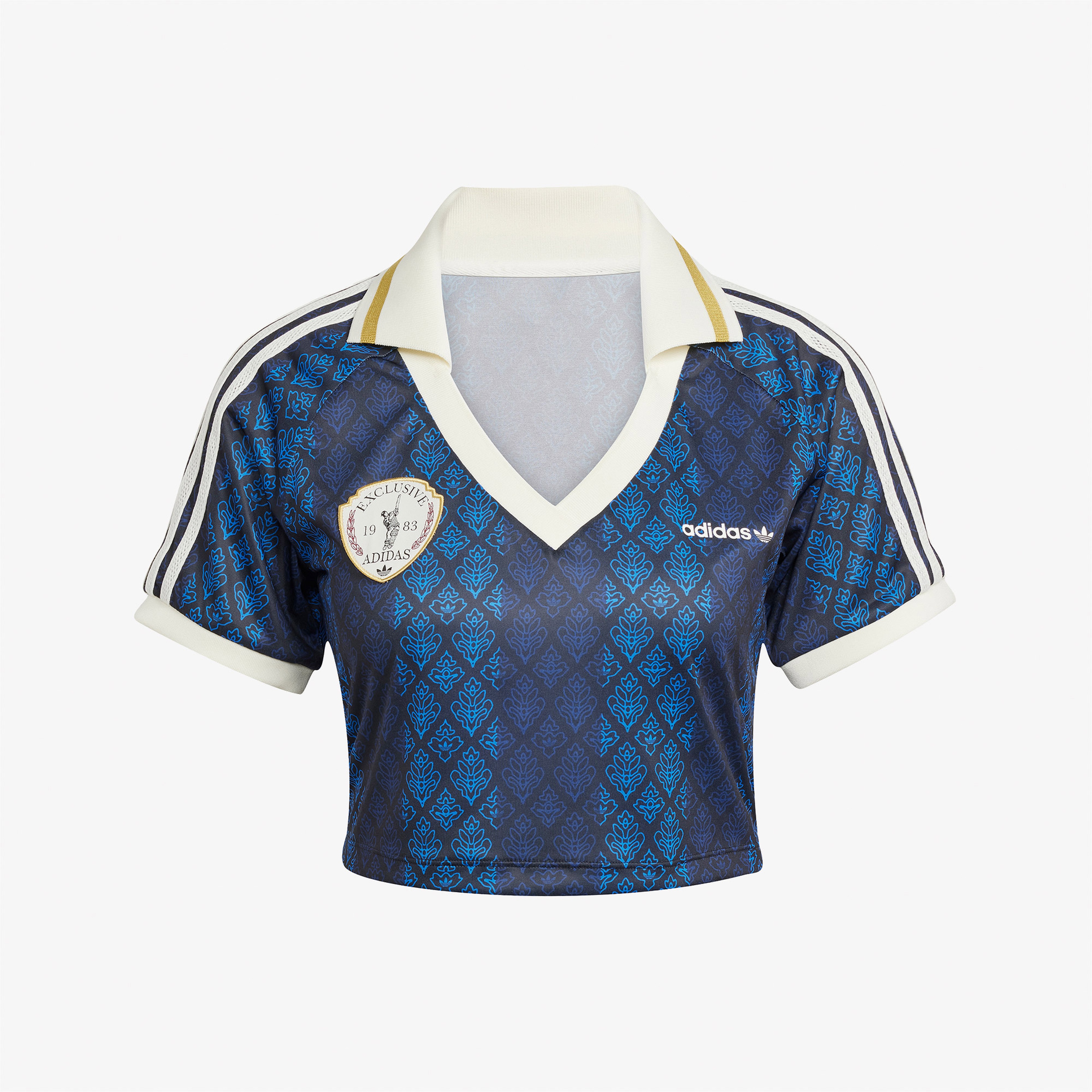 adidas Retro Sport Cricket Inspired Kadın Lacivert Crop Forma