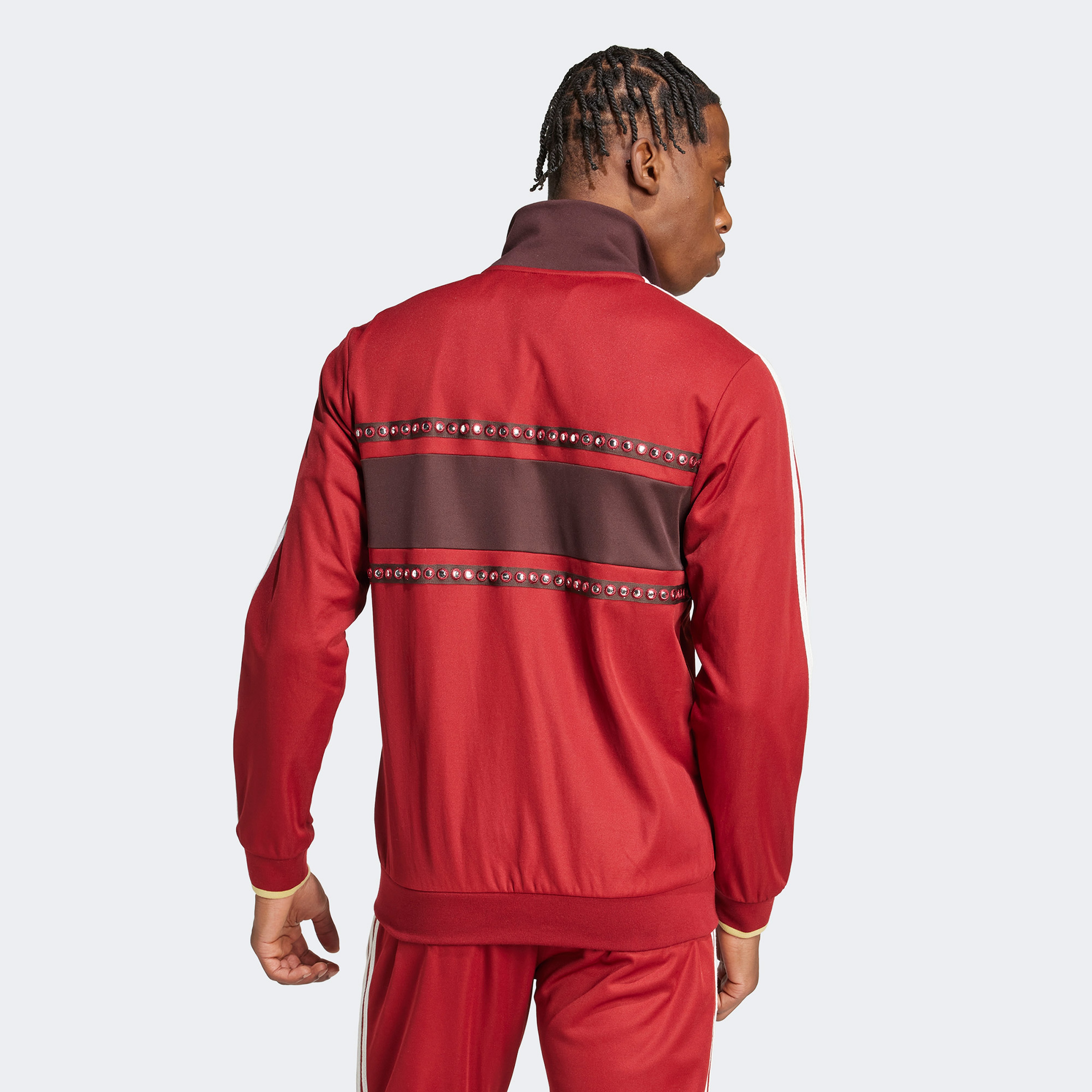 adidas Retro Sport Cricket Inspired Erkek Kırmızı Eşofman Üstü