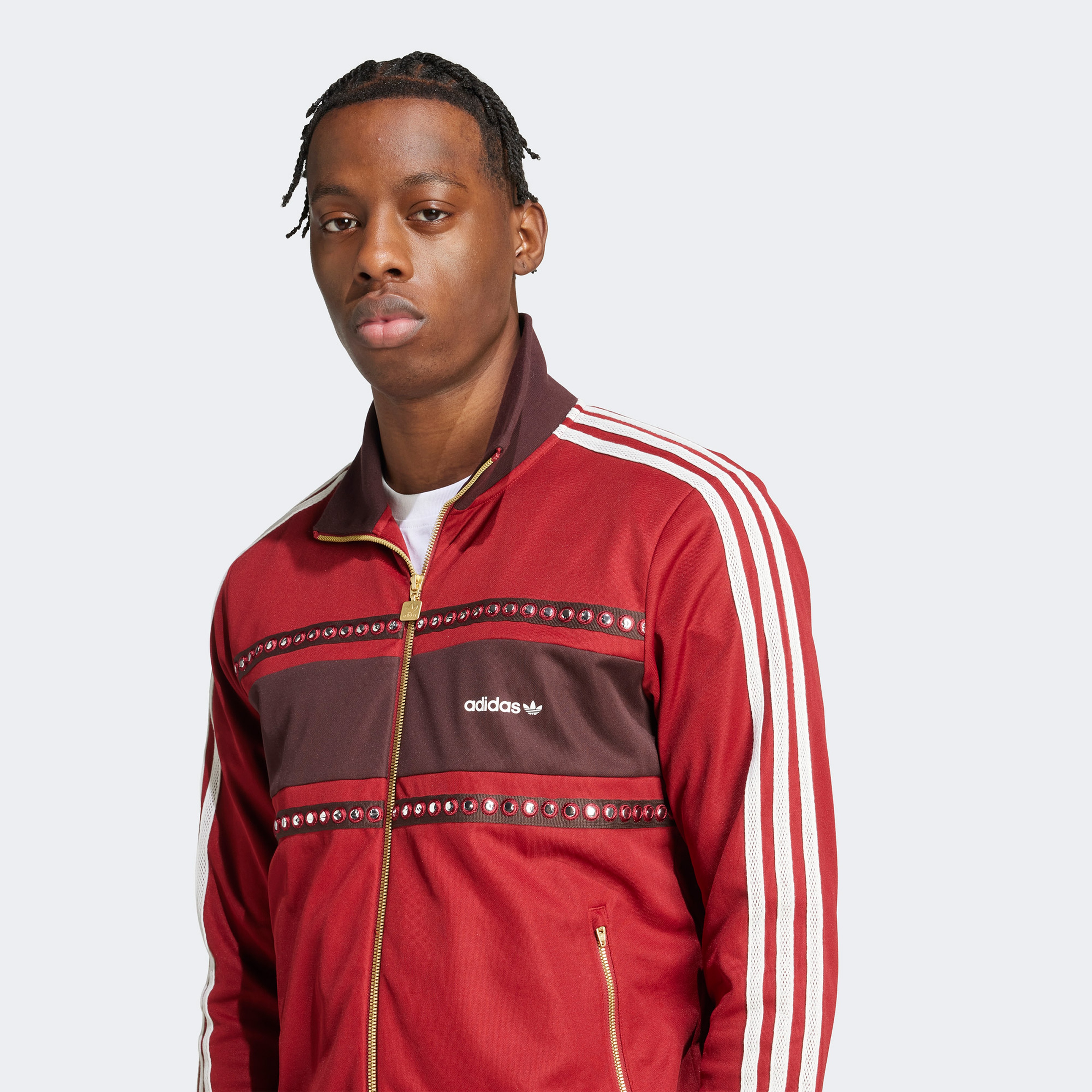 adidas Retro Sport Cricket Inspired Erkek Kırmızı Eşofman Üstü