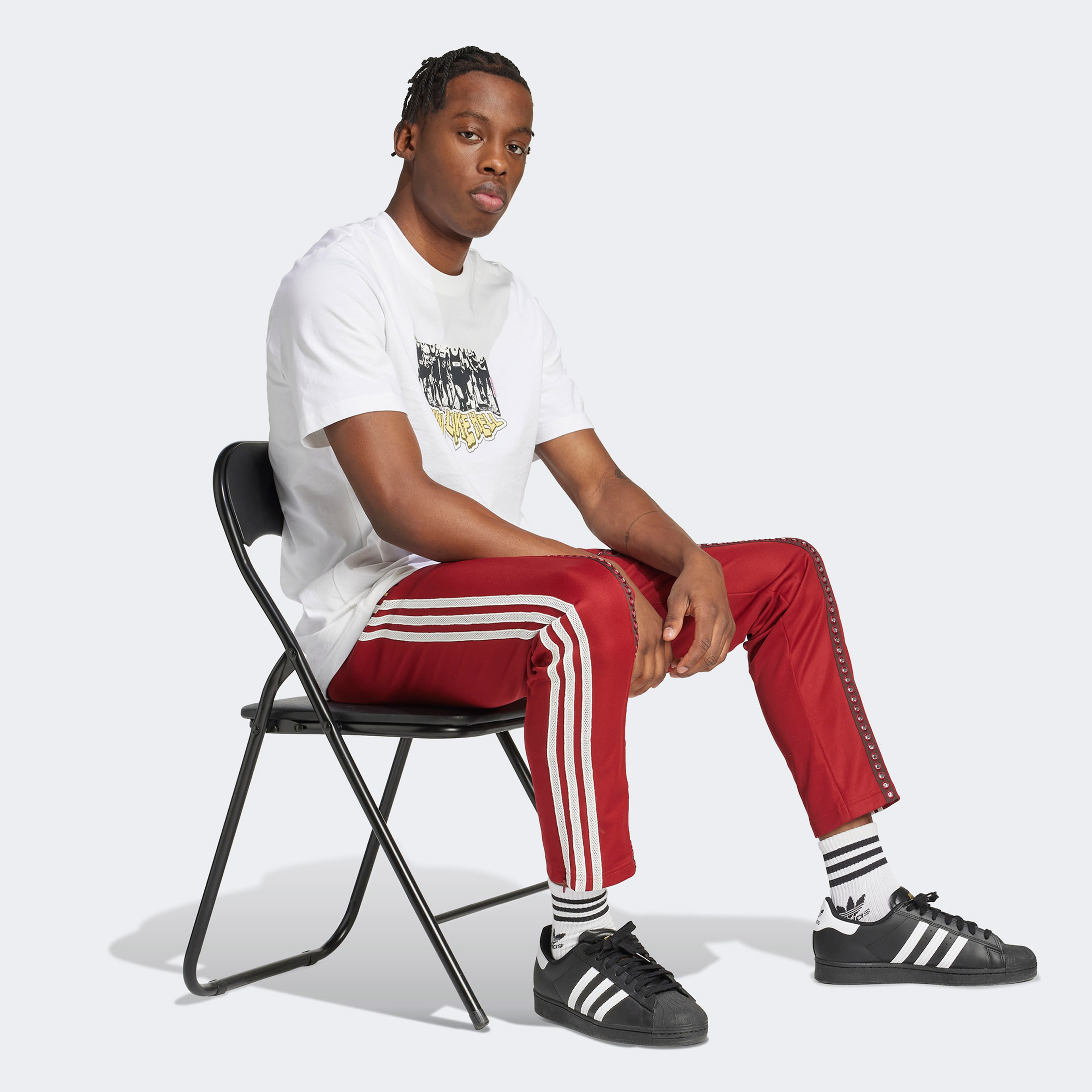 adidas Retro Sport Cricket Inspired Erkek Kırmızı Eşofman Altı