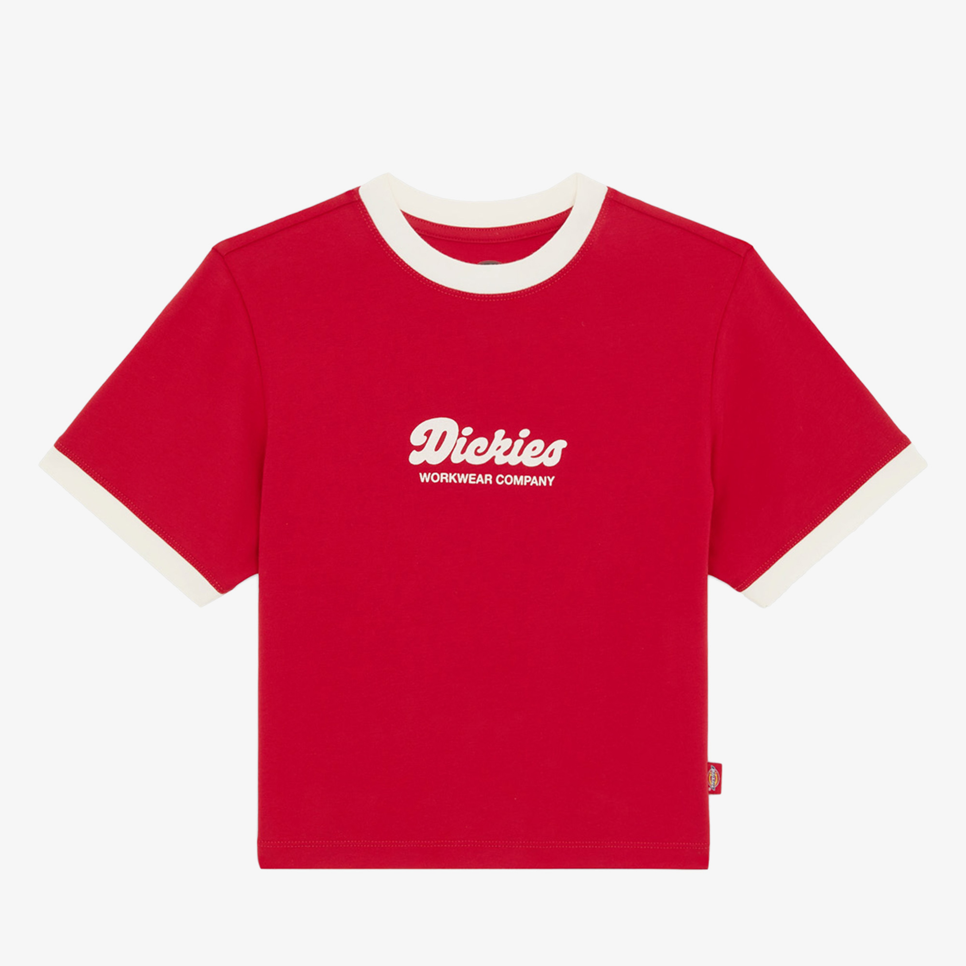Dickies Lewiston Ringer Kadın Kırmızı Crop T-Shirt
