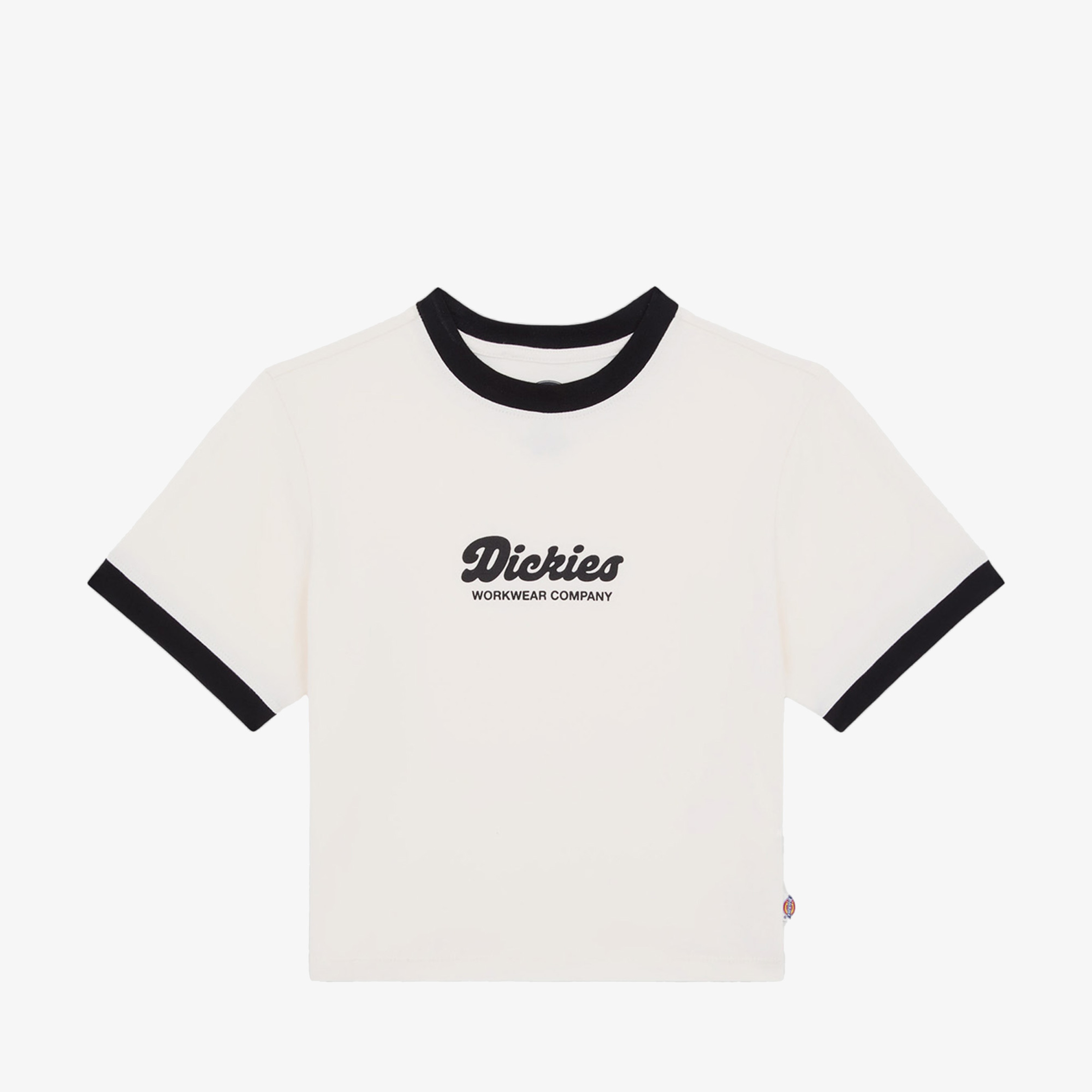 Dickies Lewiston Ringer Kadın Beyaz Crop T-Shirt