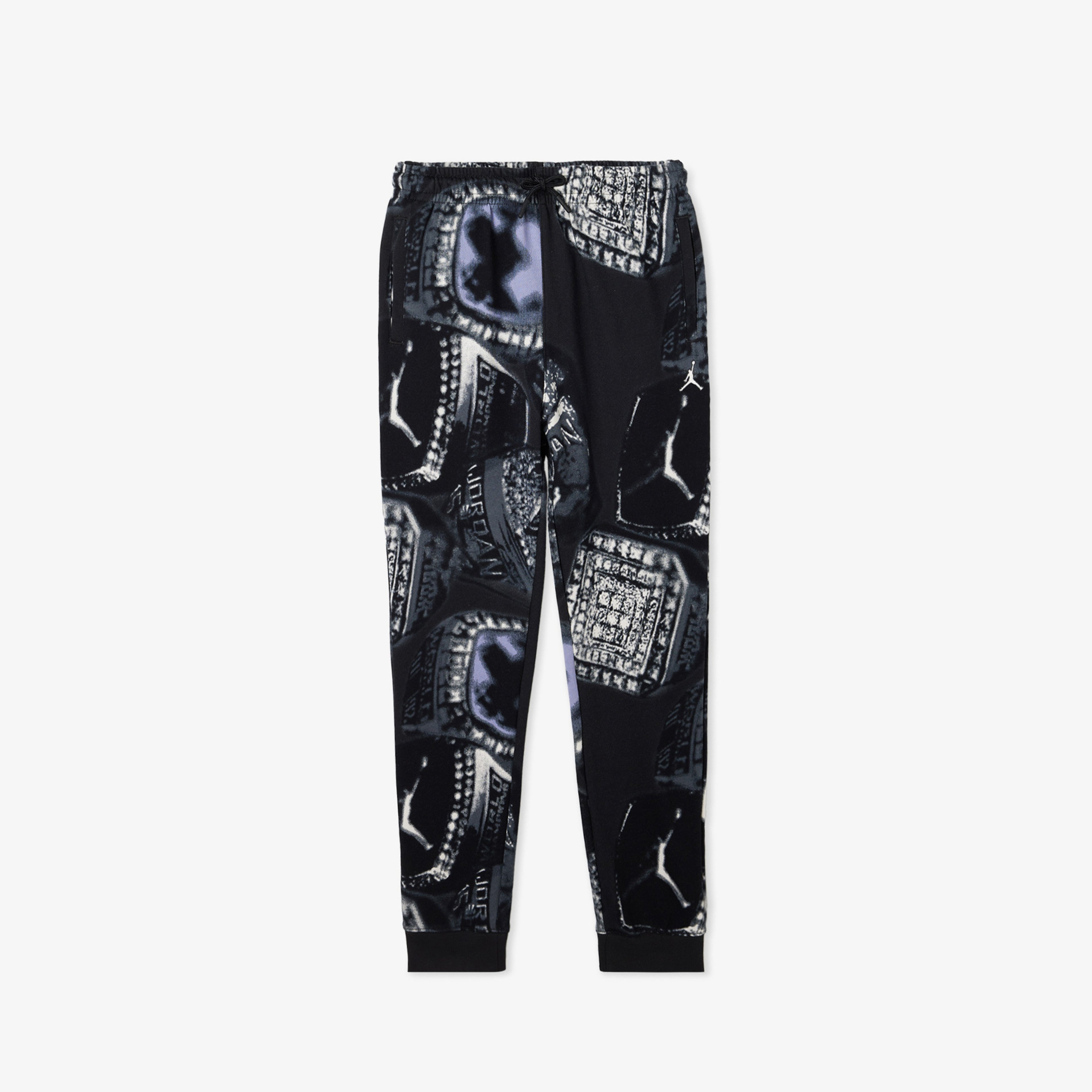 Jordan French Terry Printed Çocuk Siyah Eşofman Altı