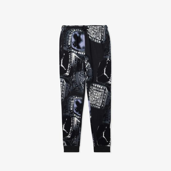 Jordan French Terry Printed Çocuk Siyah Eşofman Altı