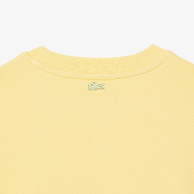 Lacoste Oversized Fit Pleated Kadın Sarı Eşofman Üstü