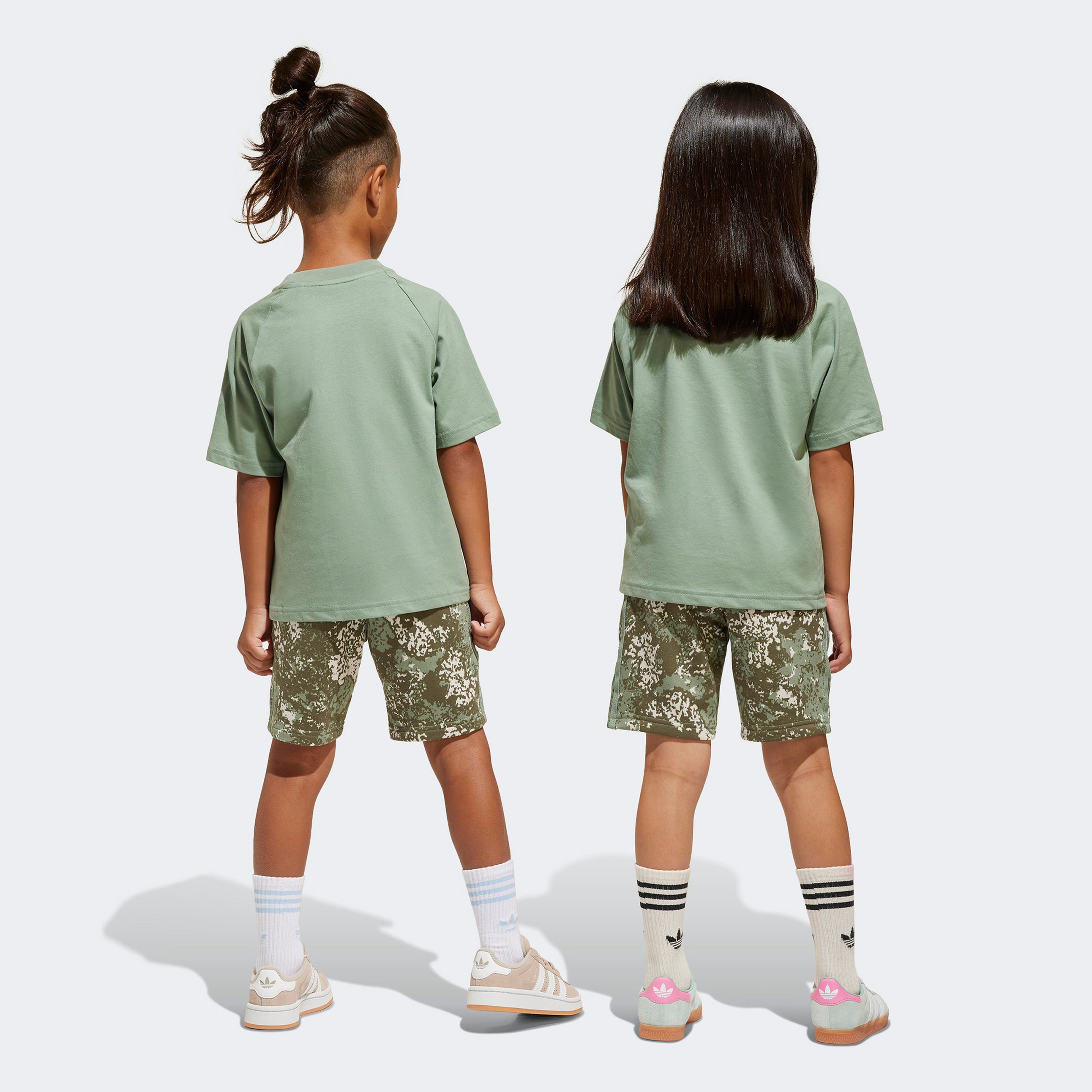 adidas Short Tee Set Çocuk Yeşil Şort Takımı