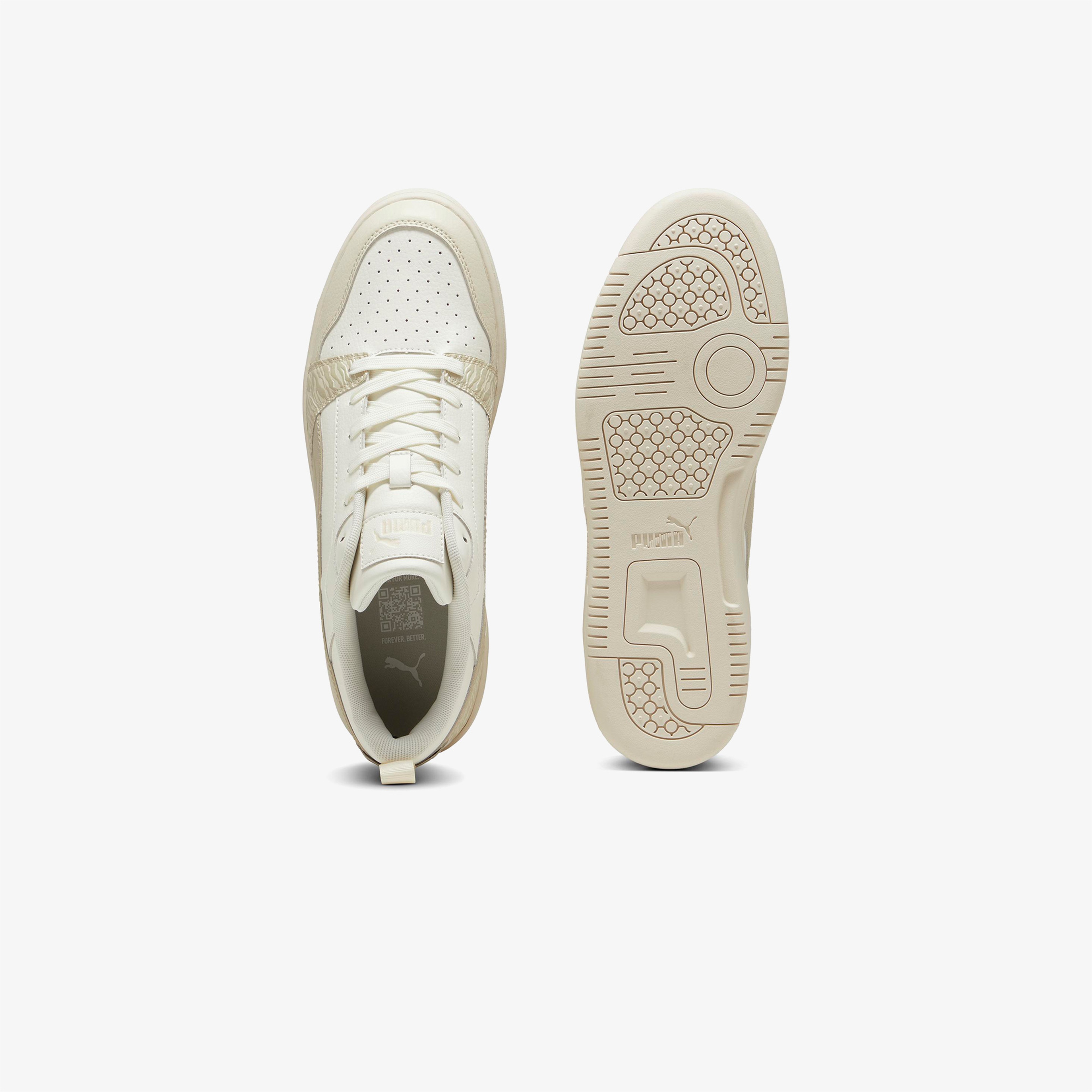 Puma Rebound V6 Low Animal Fever Kadın Bej Günlük Sneaker