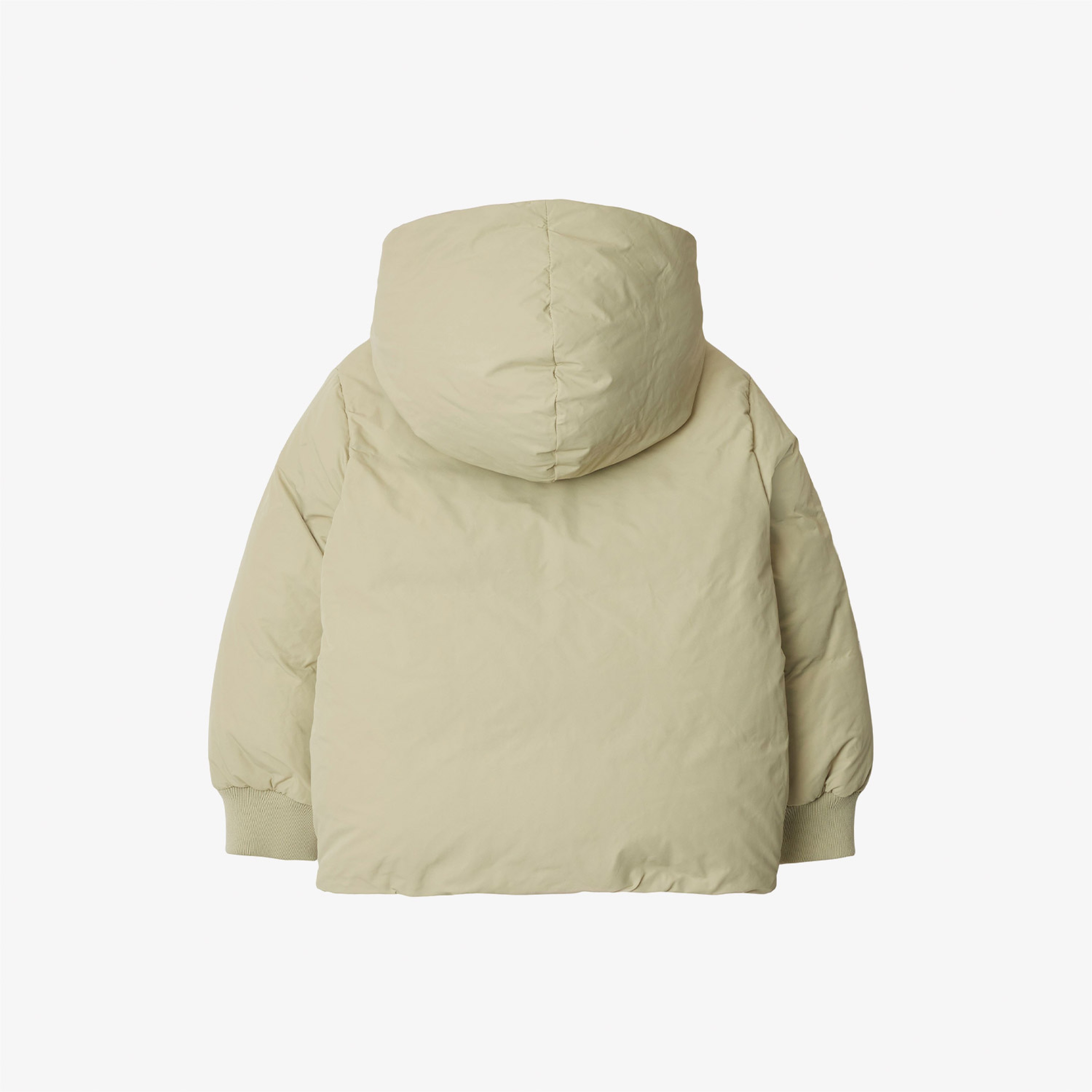 Burberry Reversible Check Nylon Puffer Çocuk Krem Rengi Mont