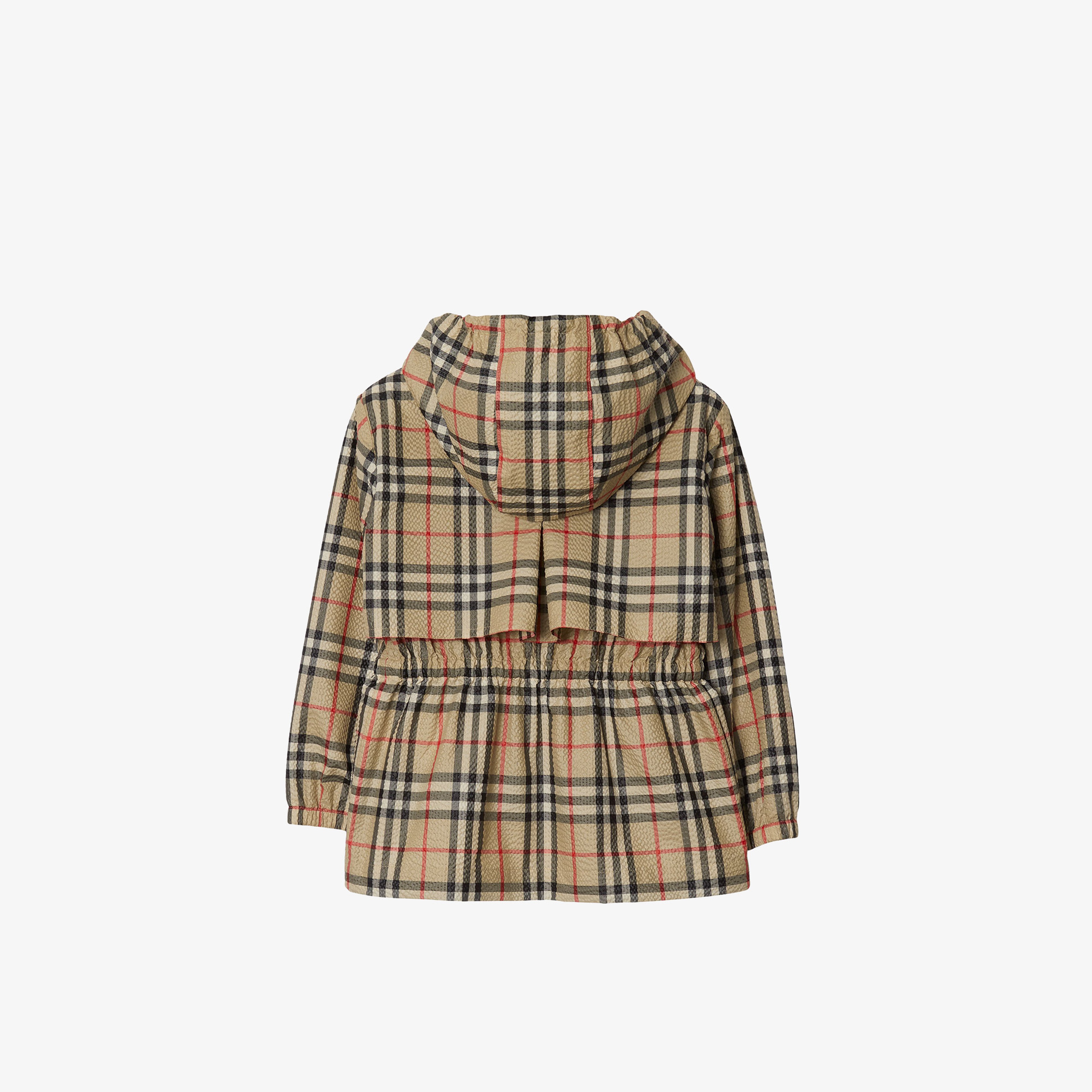 Burberry Check Kapüşonlu Çocuk Bej Ceket